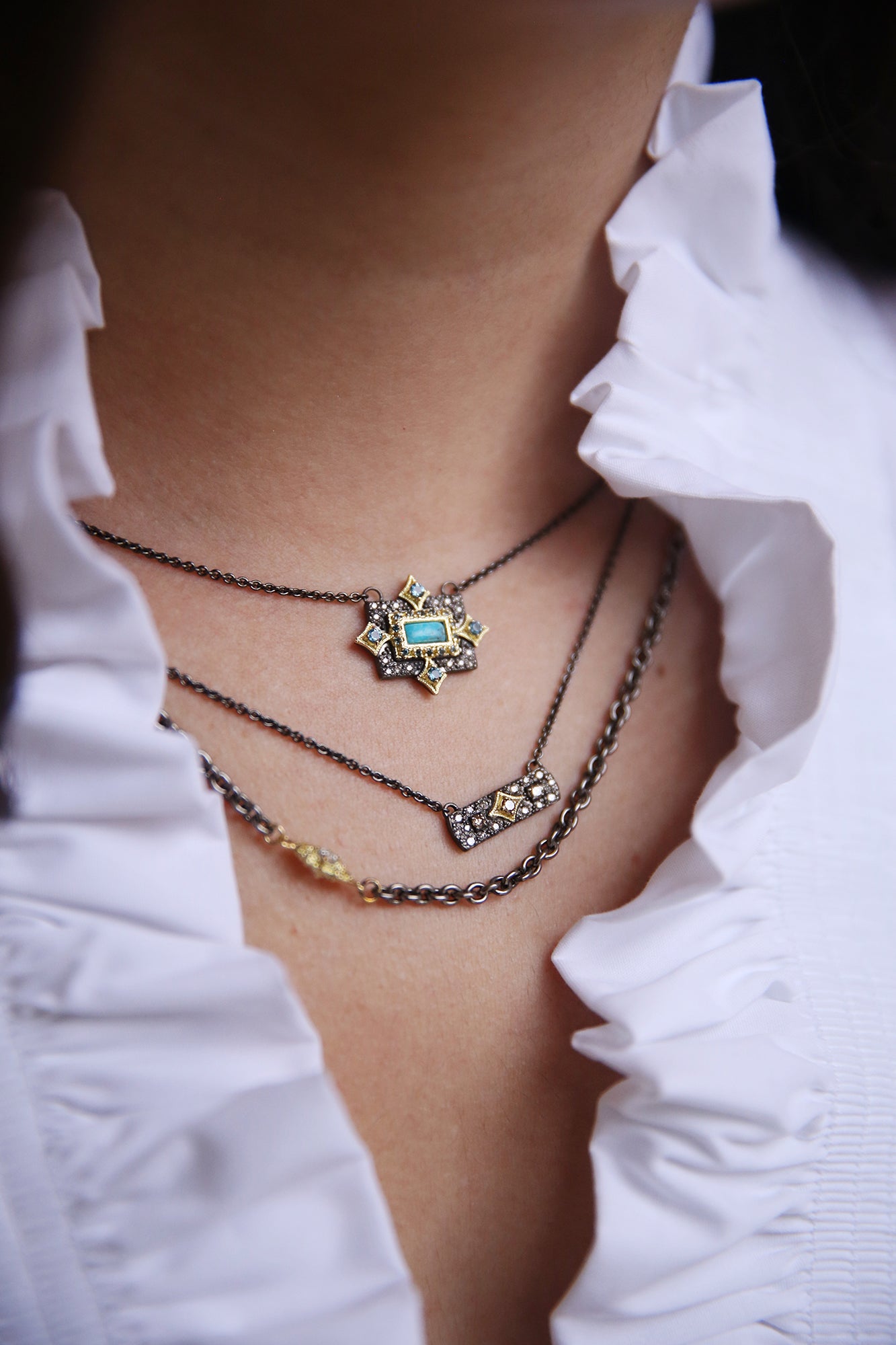 16.5" Turquoise Drop Necklace