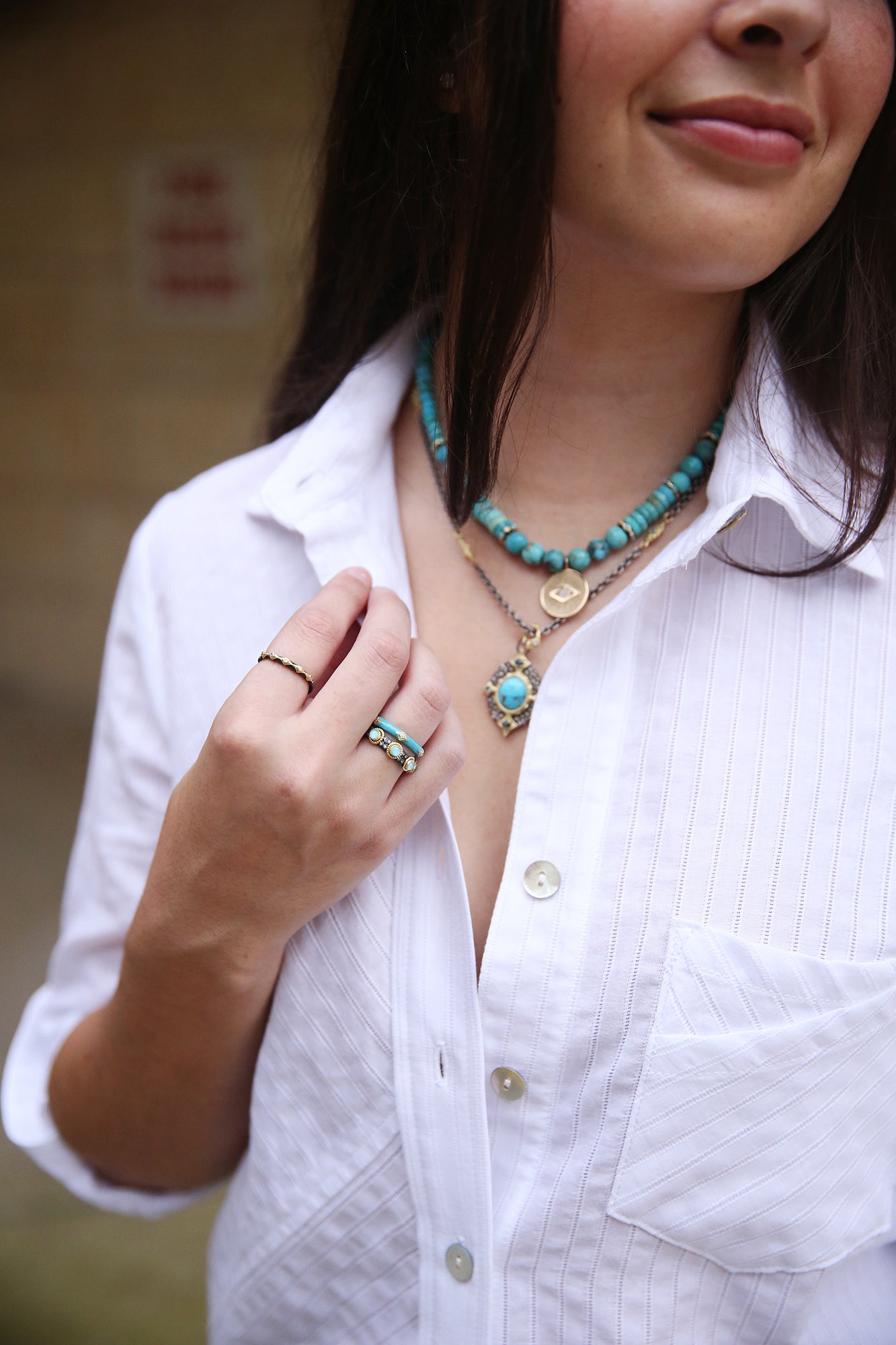 18k YG + SS Crivelli Stack Band Ring