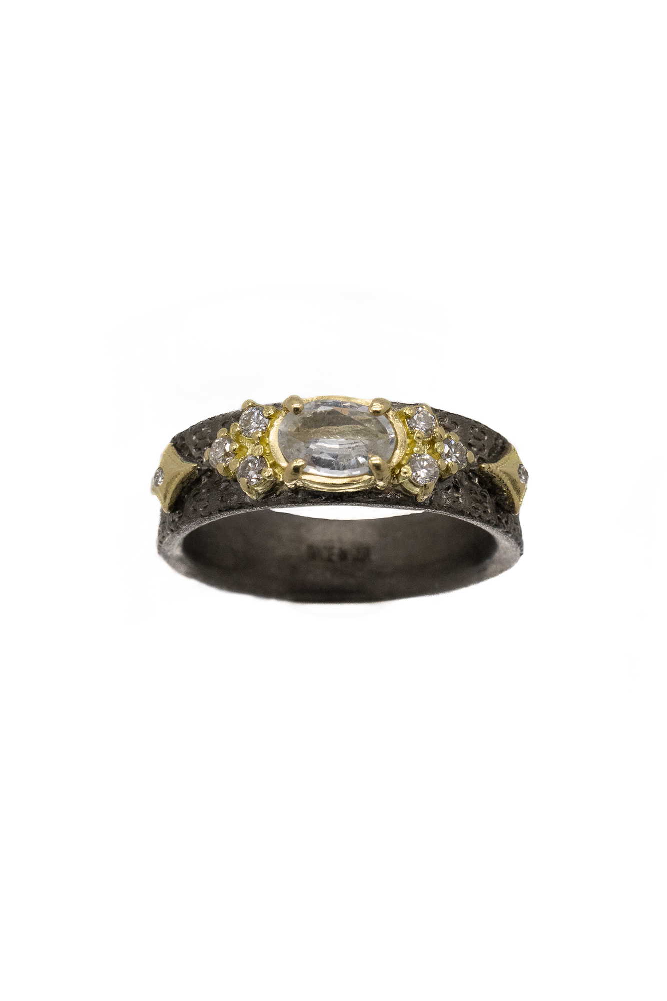 6X4 MM White Sapphire Stack Band