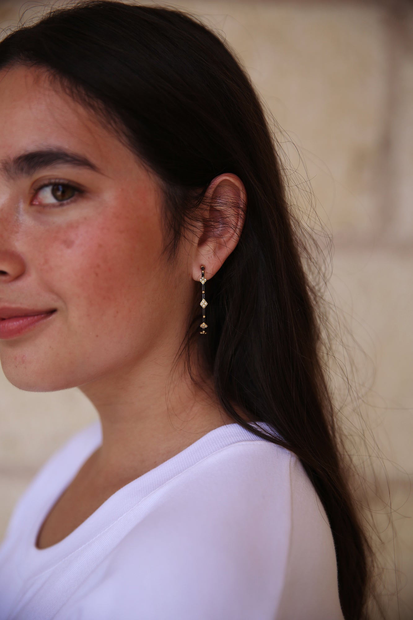 35mm Crivelli Hoops with White Diamonds