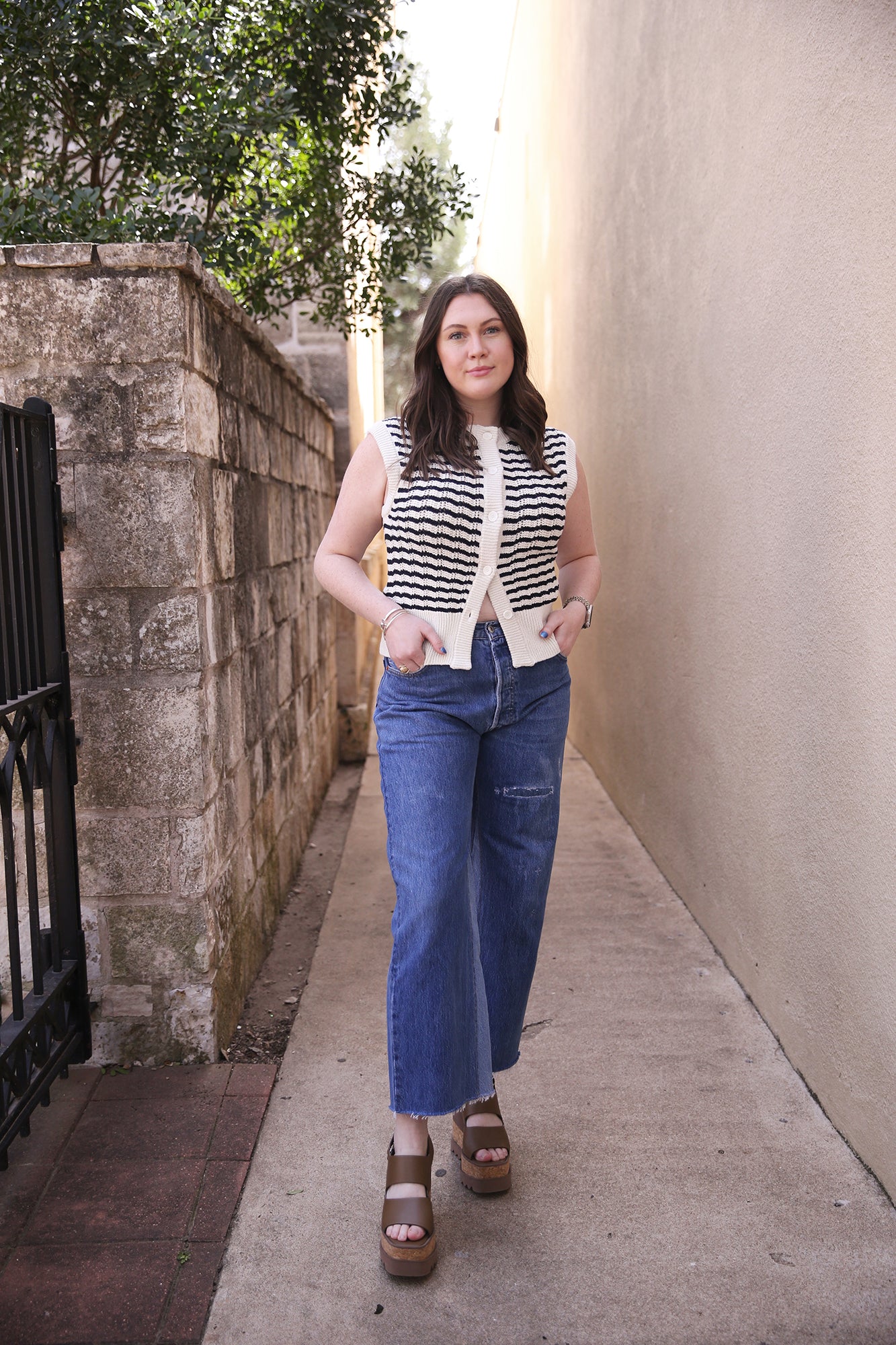 Margo Striped Sweater Top