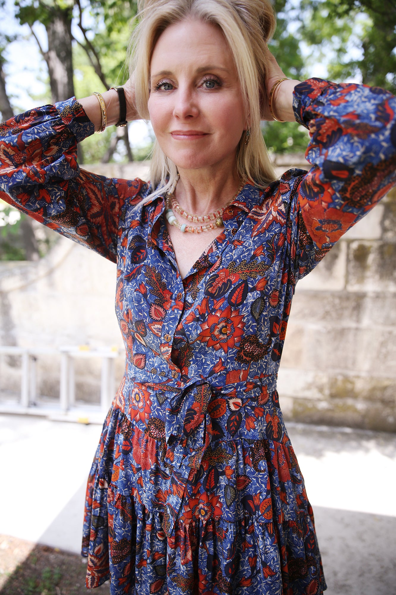 painted silk dress Avasa Hand-painted Pichhwai Silk Dress