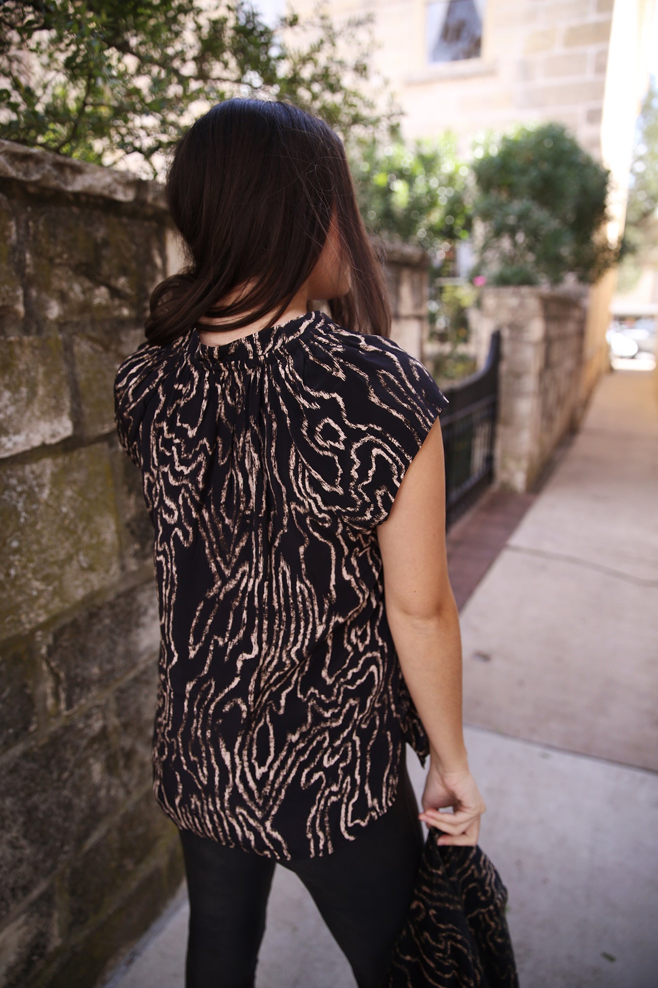 Alvarez Keyla Natural Crepe Top