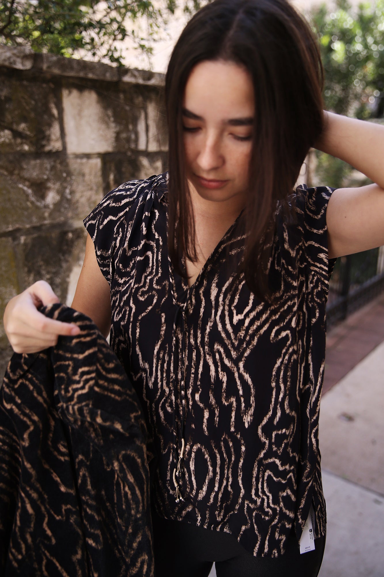 Alvarez Keyla Natural Crepe Top