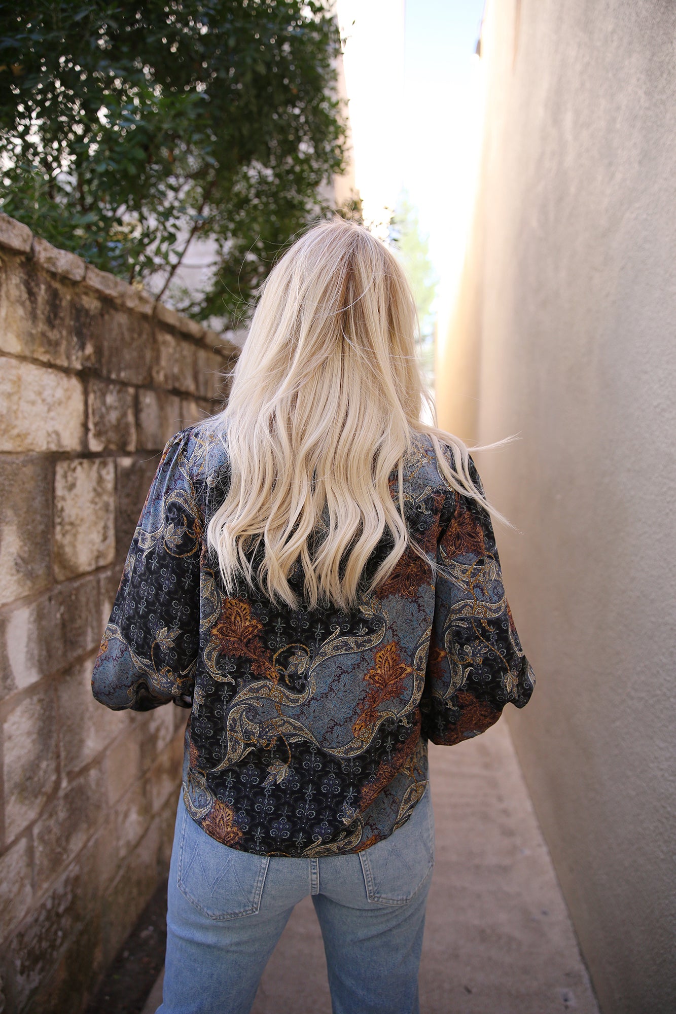 Adelaide Silk Blouse Azure