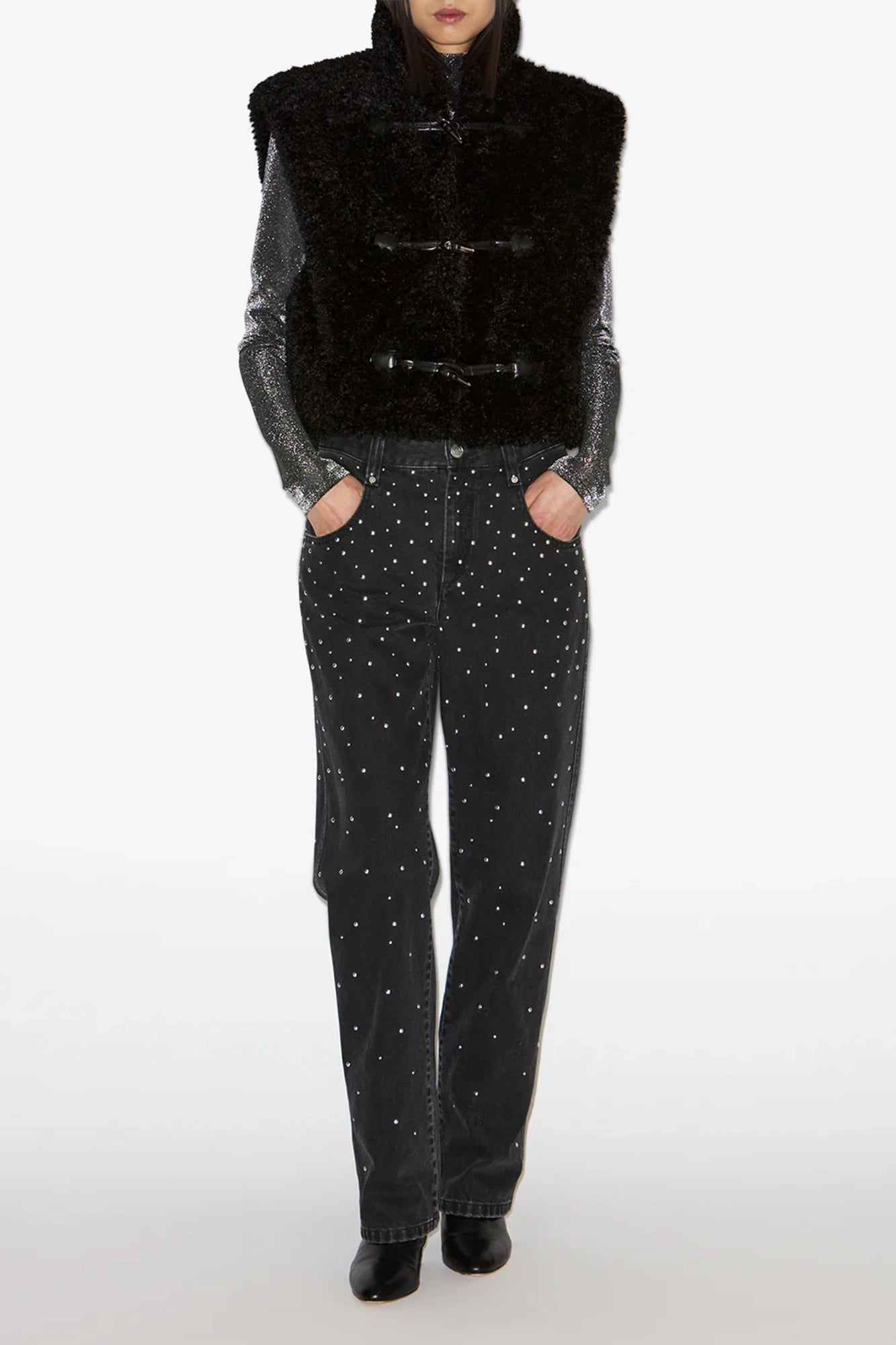 Alisa Curly Coat Vest