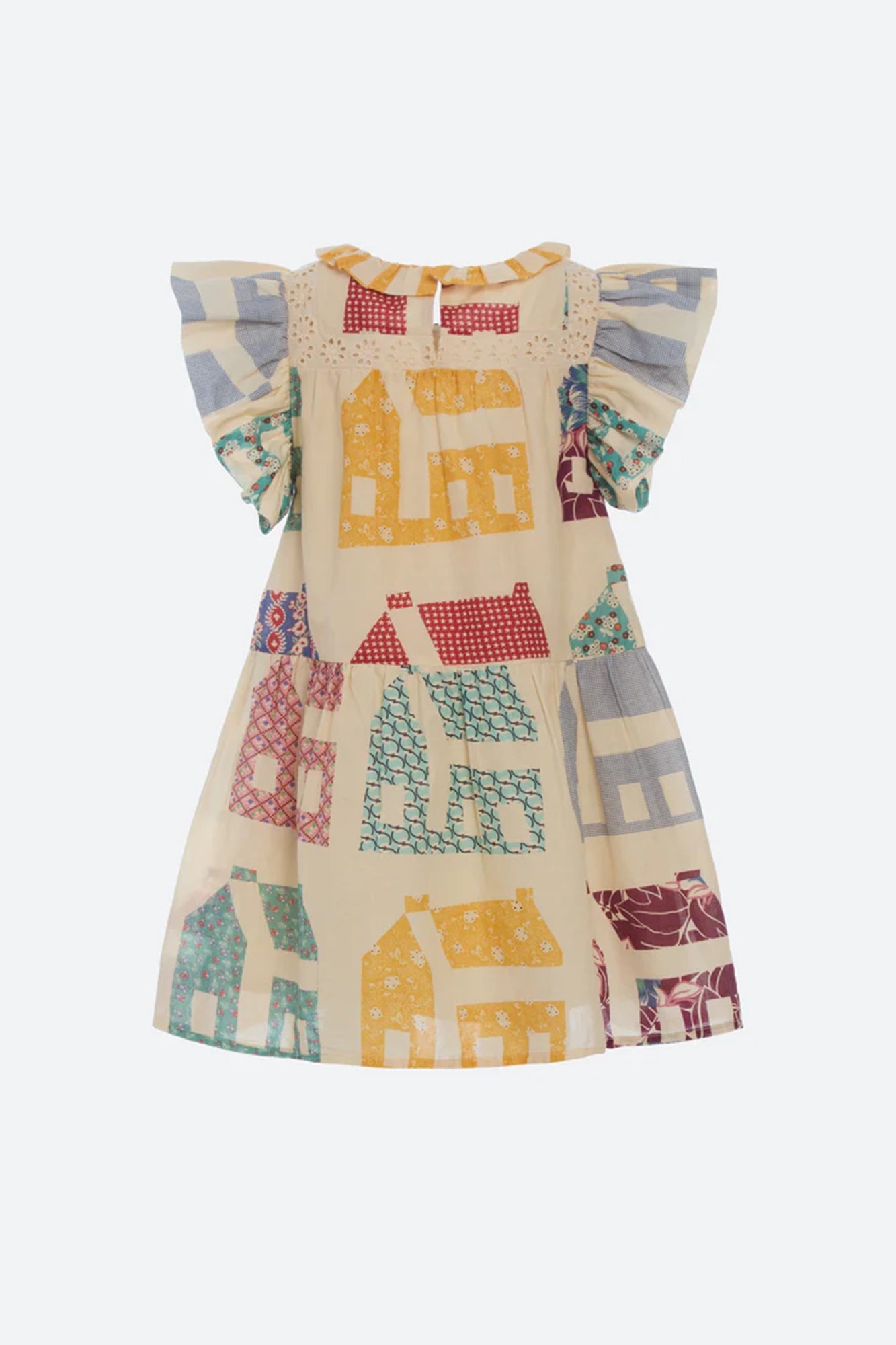 Anneliese Patchwork Short Sleeve Dress