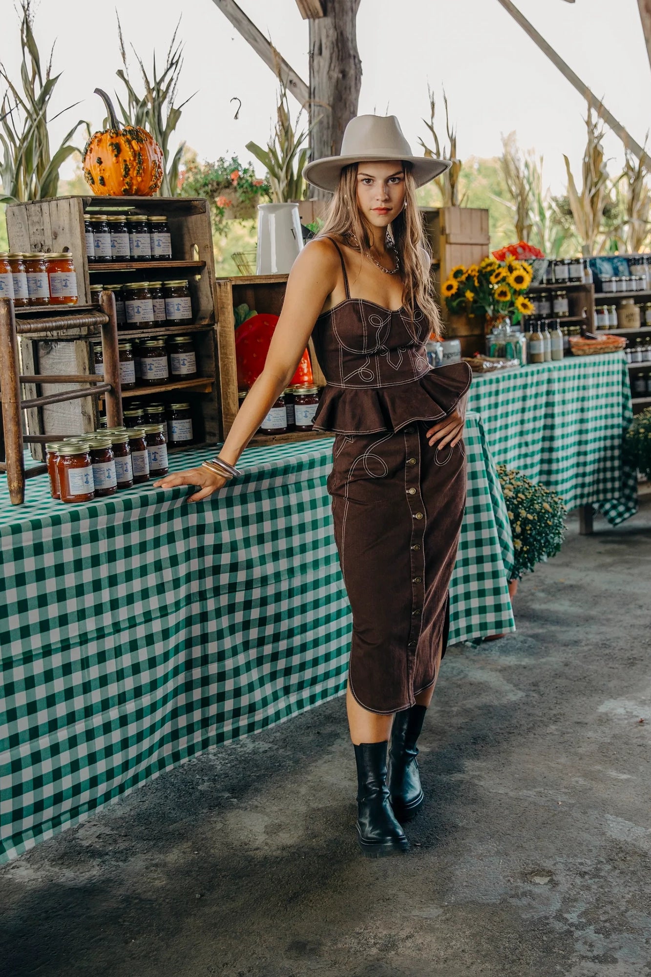 Appolline Midi Skirt Esspresso