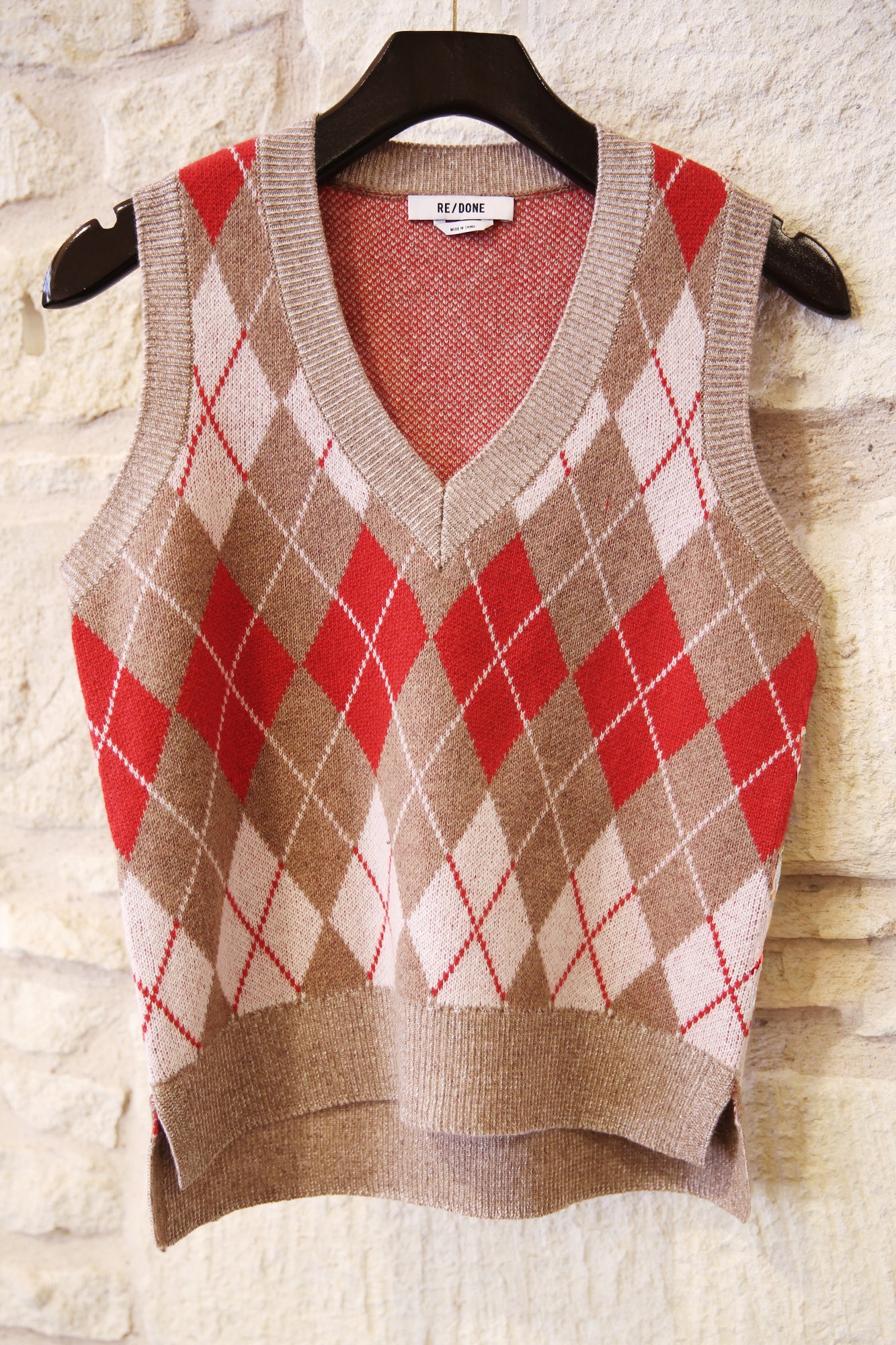 Argyle Vest Red Combo
