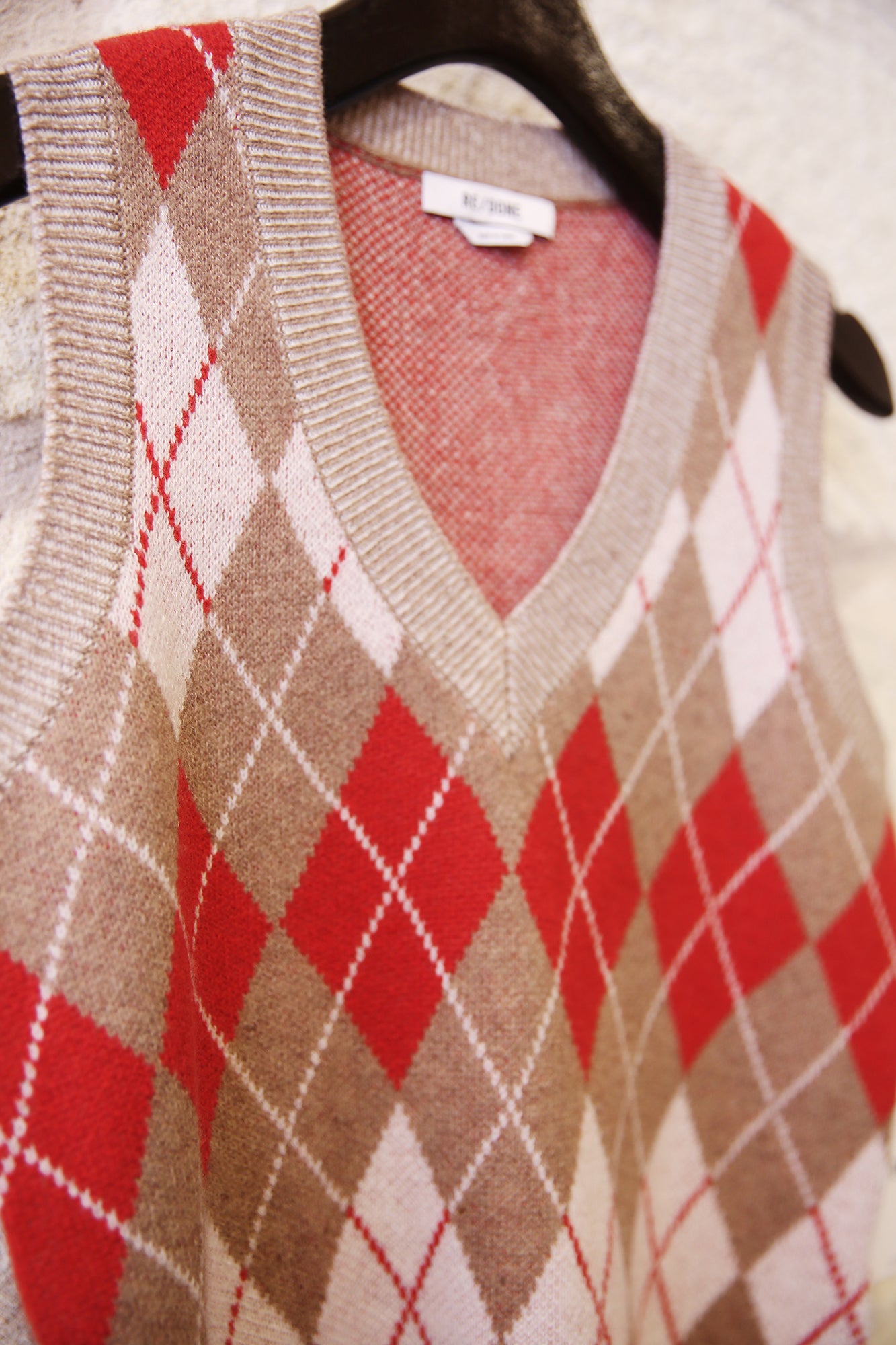 Argyle Vest Red Combo