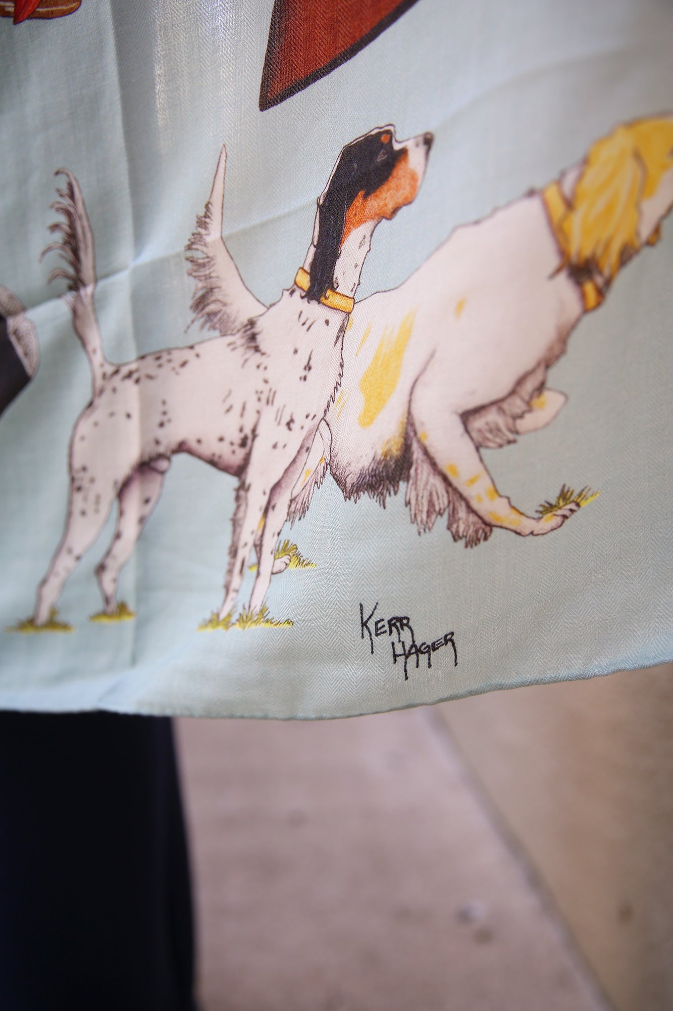Bird Hunting Fend L'Air Cashmere Silk Shawl 54x54"