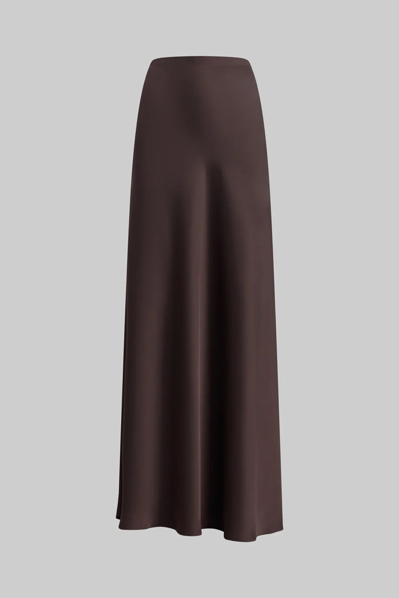 Barb Satin Maxi Skirt Chocolate