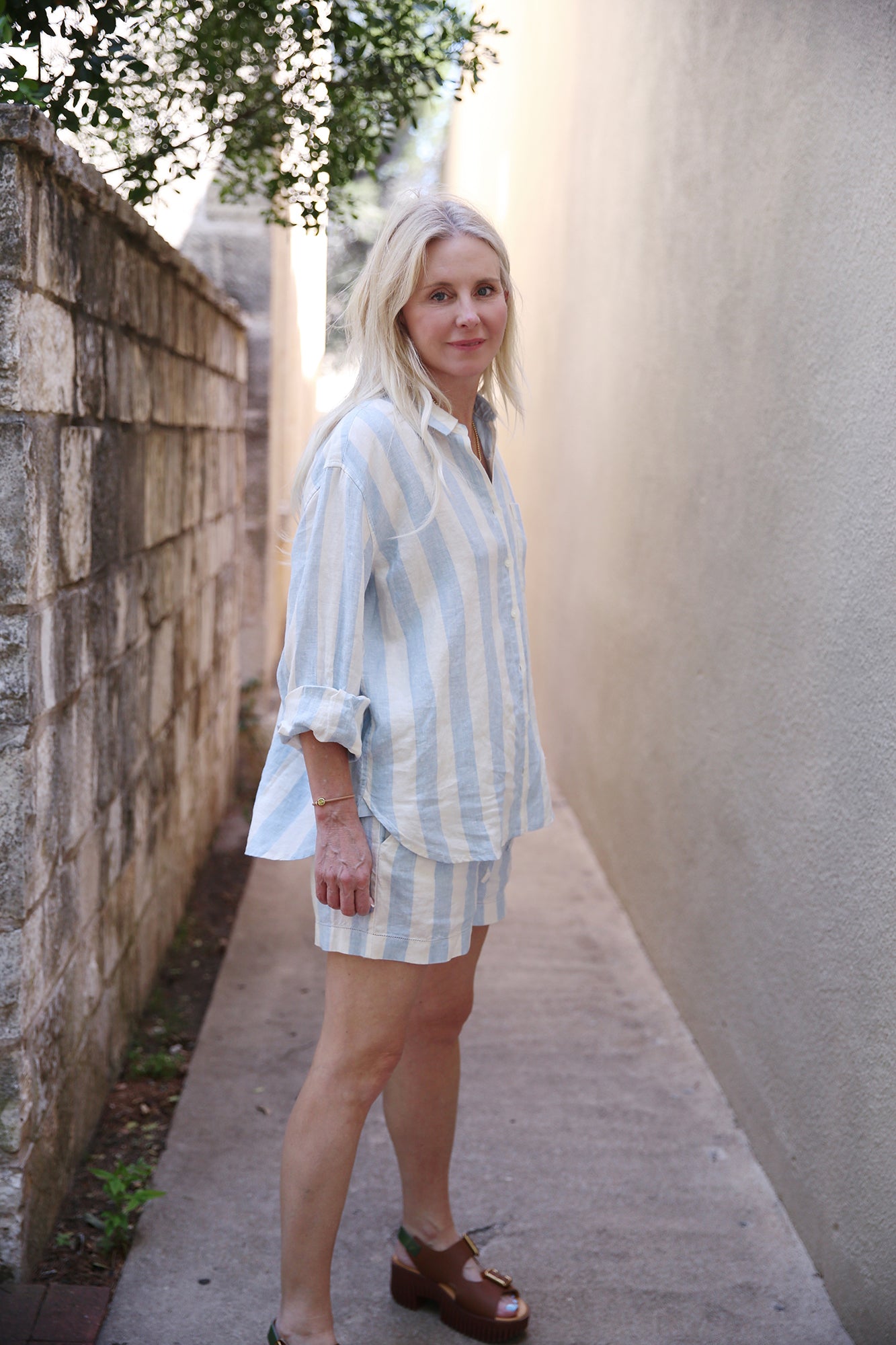 Blake Oversized Shirt Seaside Stripe