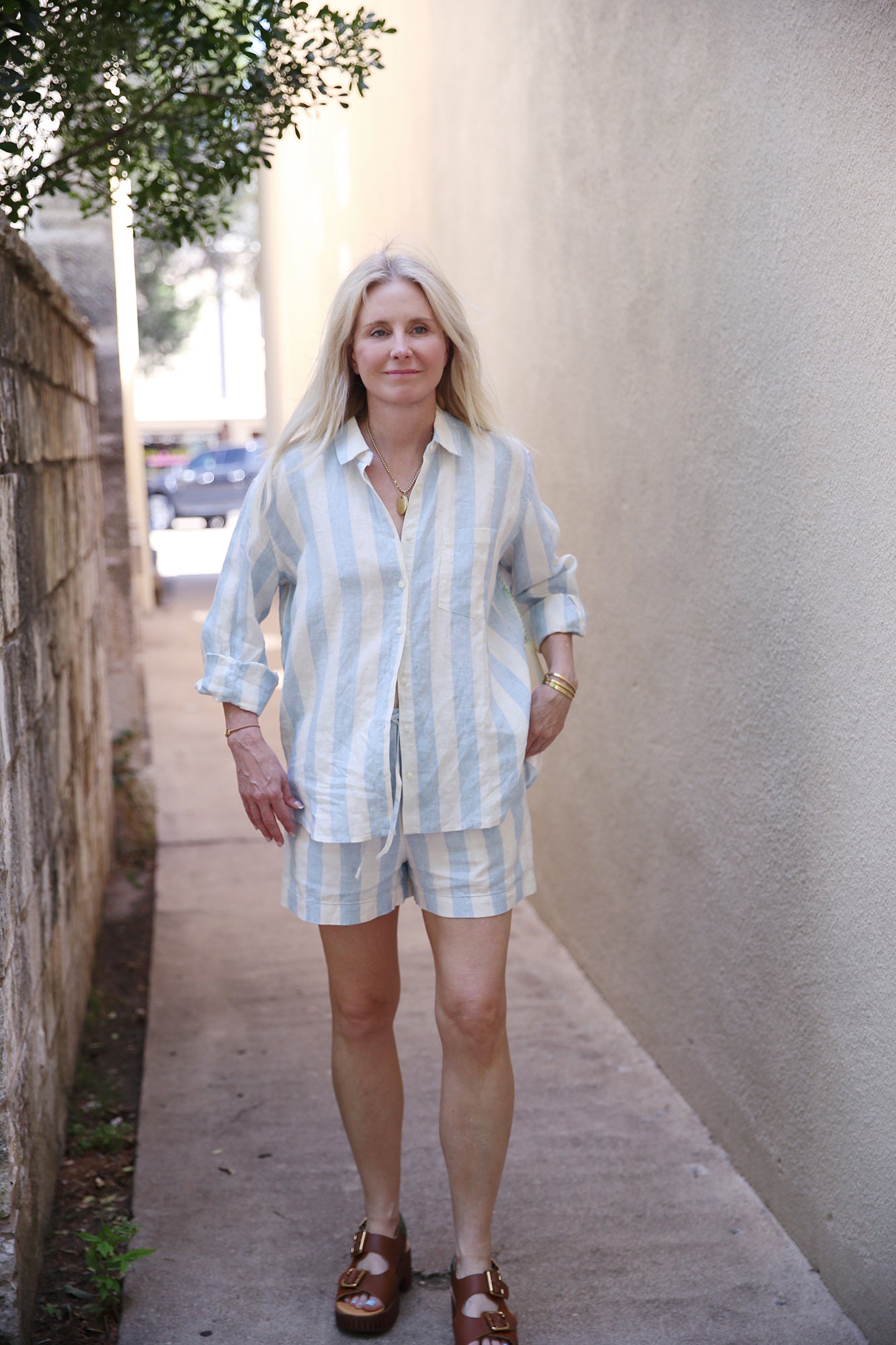 Blake Oversized Shirt Seaside Stripe