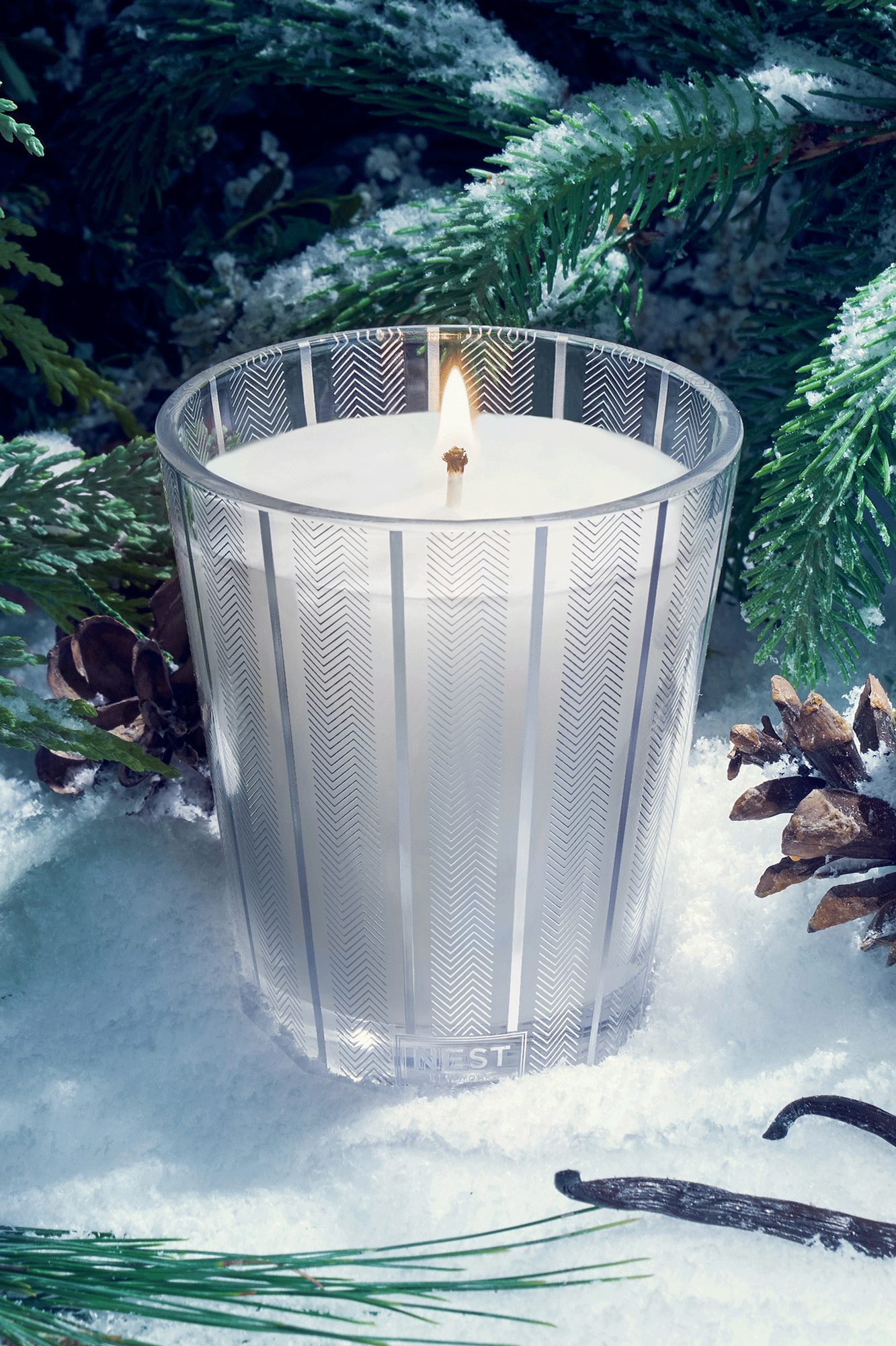 Blue Cypress & Snow Classic Candle