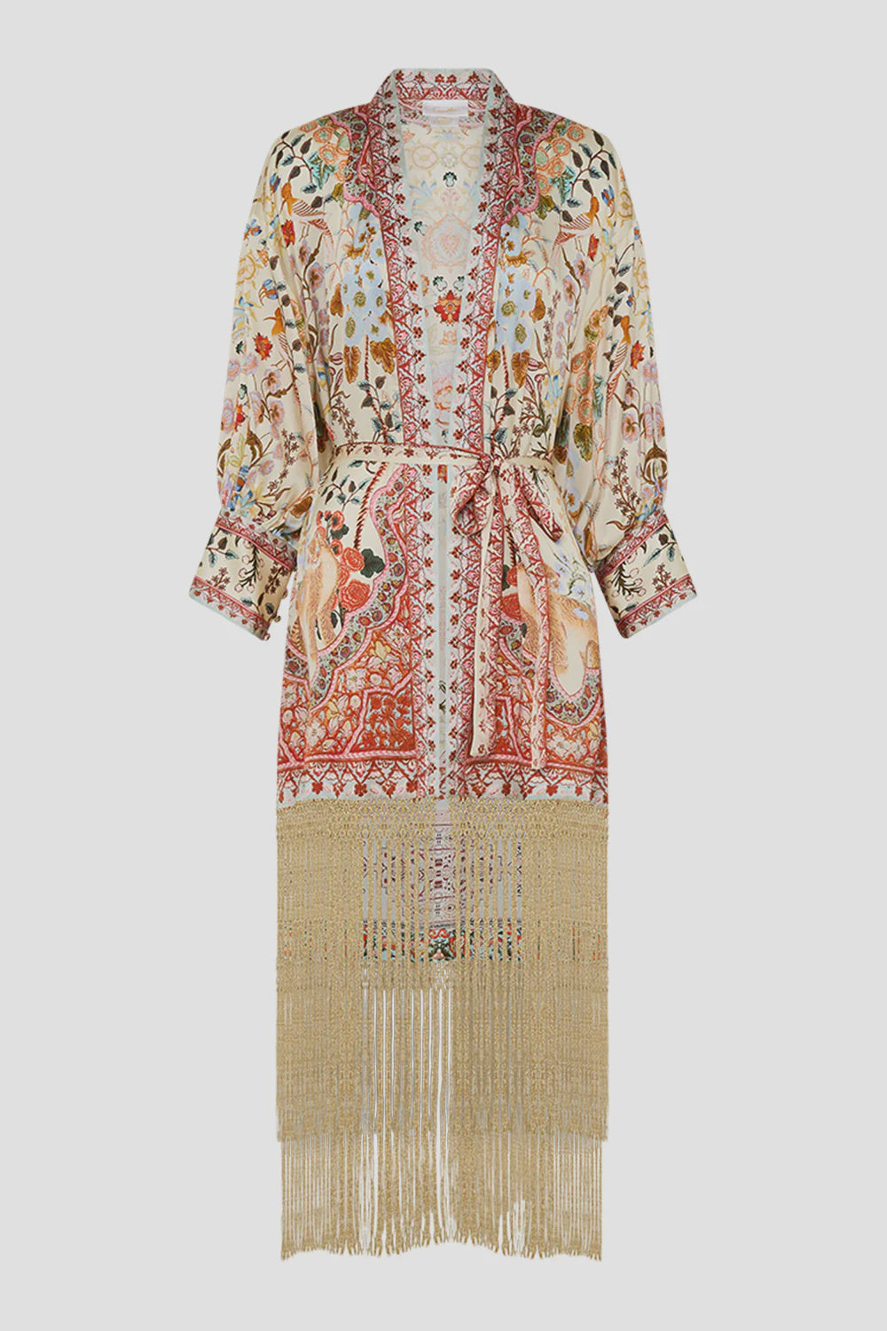 High Low Hem Layer With Cuff Silk Kimono In Honour Of Heirlooms