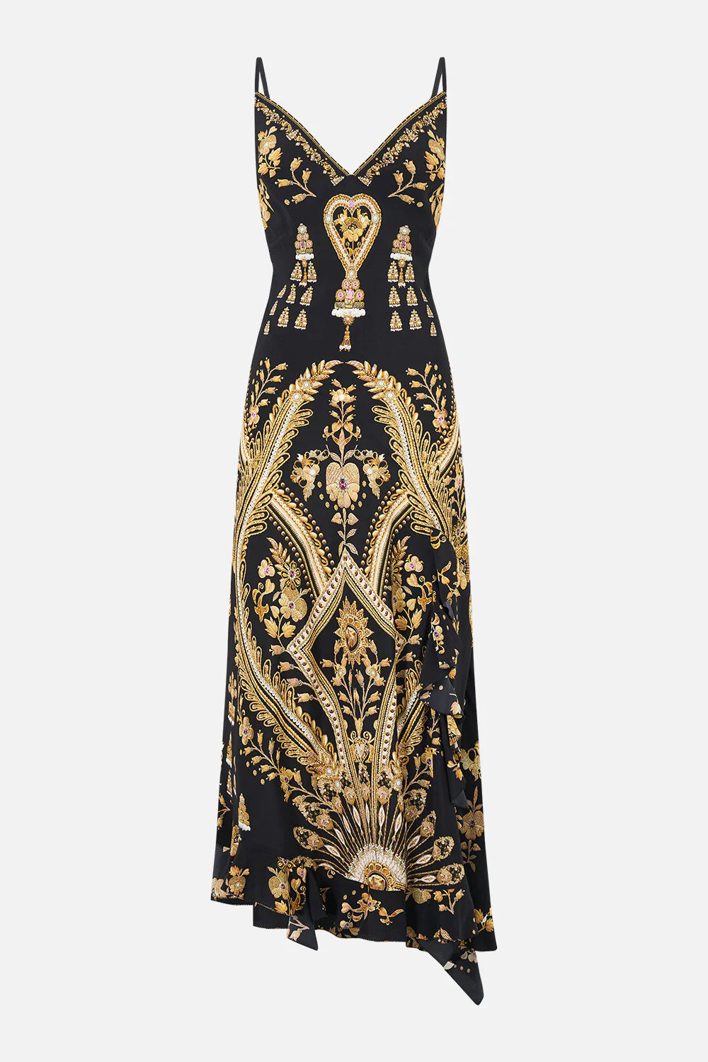 Bias Slip Dress With Frill Hem Taurus Rising