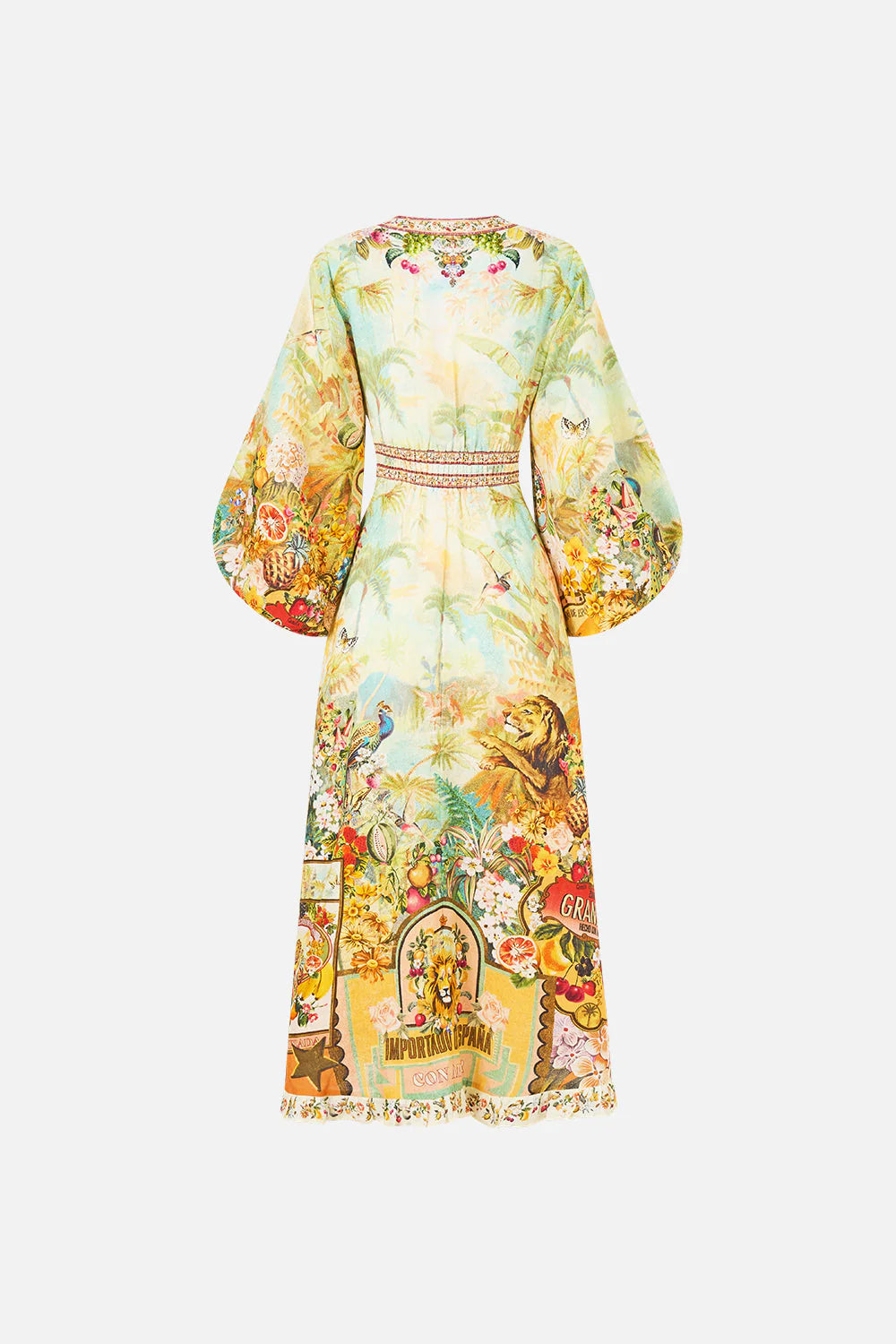 Shaped Waistband Midi Dress Va Va Vintage