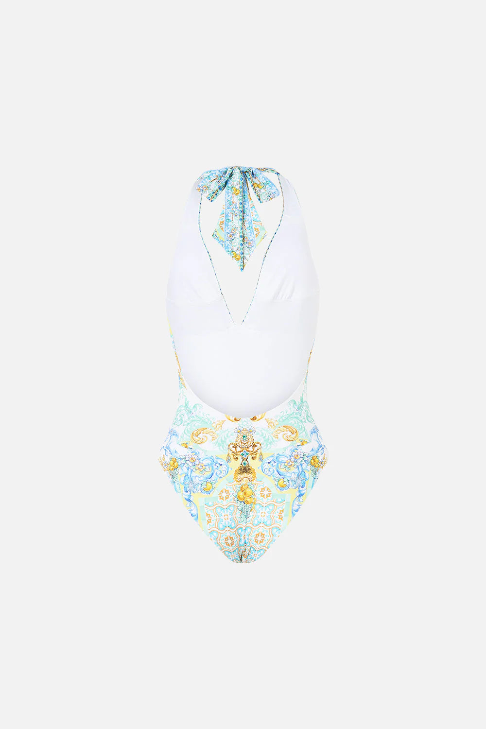 Plunge Halter One Piece With Bar Front Trim Dial Up The Tiles
