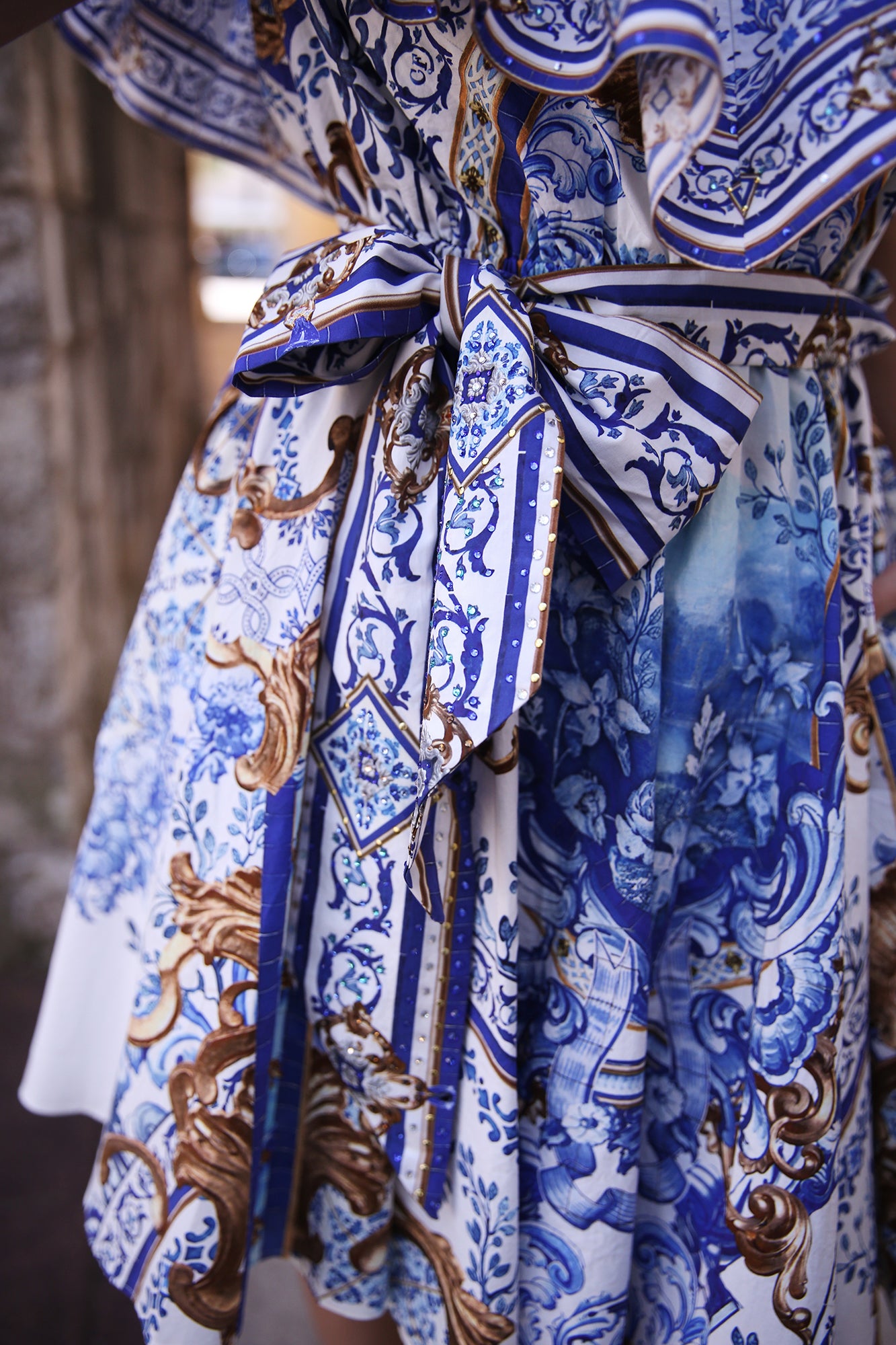 Shoulder Frill Short Dress