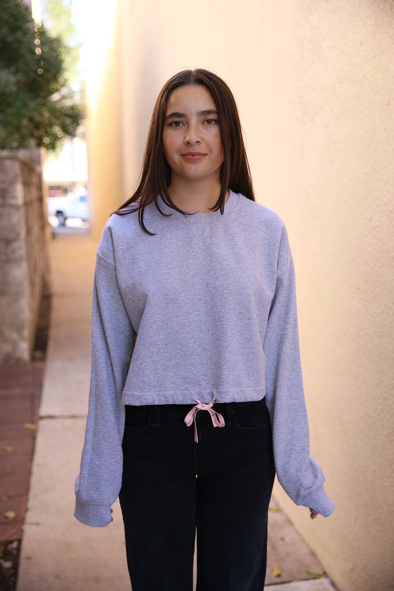 Chase Crop Grey W/Pink Pearl Martini