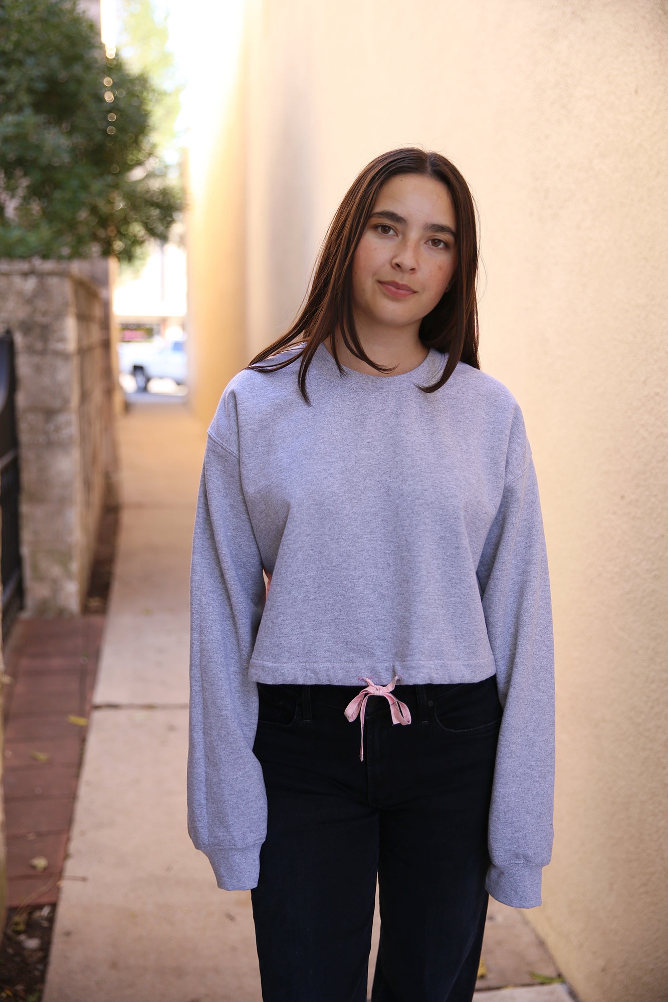 Chase Crop Grey W/Pink Pearl Martini