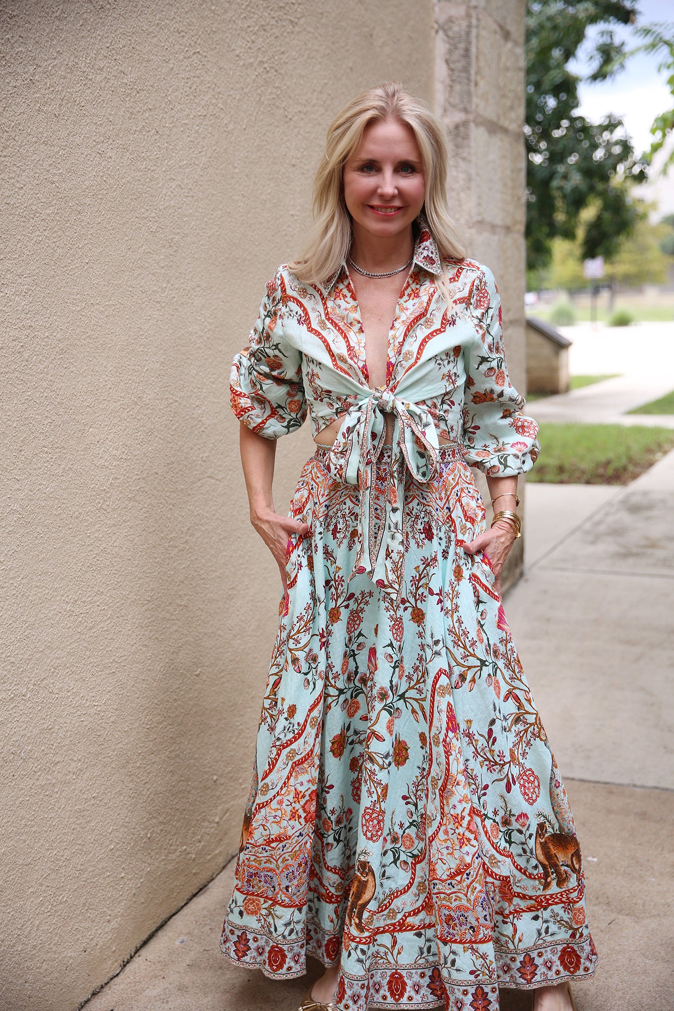 Cropped Linen Wrap Shirt Weaving Worlds