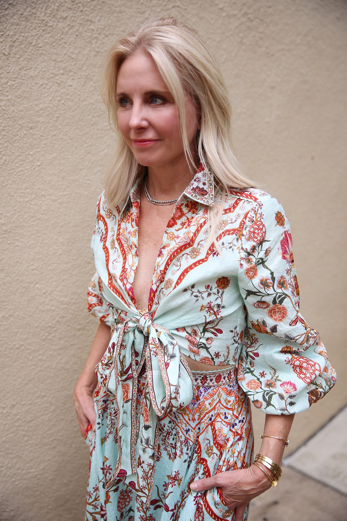 Cropped Linen Wrap Shirt Weaving Worlds