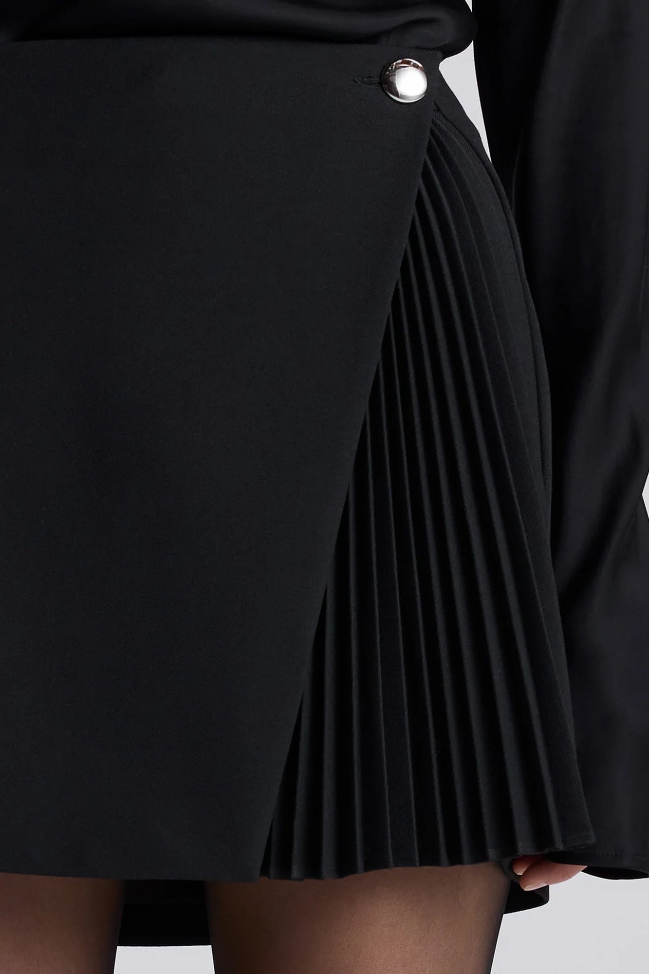 Callen Pleated Mini Skirt Black
