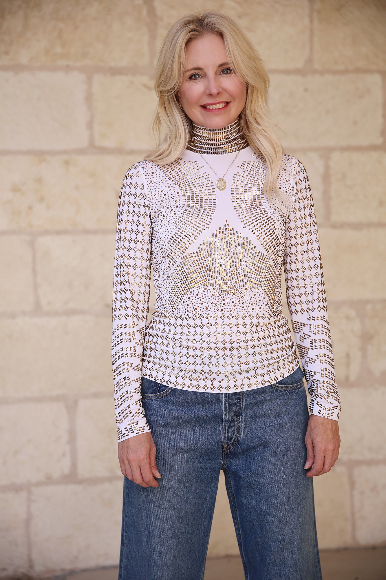 Hotfix Turtleneck With Buttons Valley Of The Queens