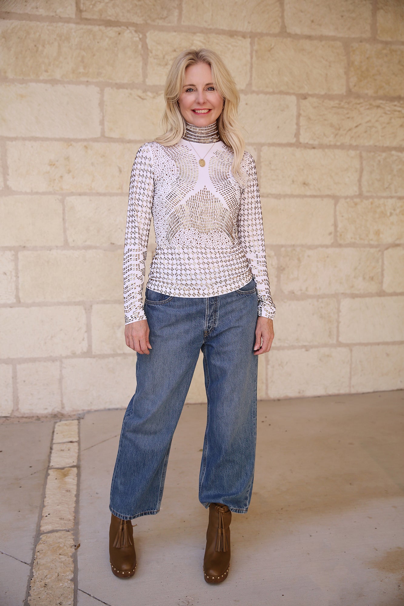 Hotfix Turtleneck With Buttons Valley Of The Queens