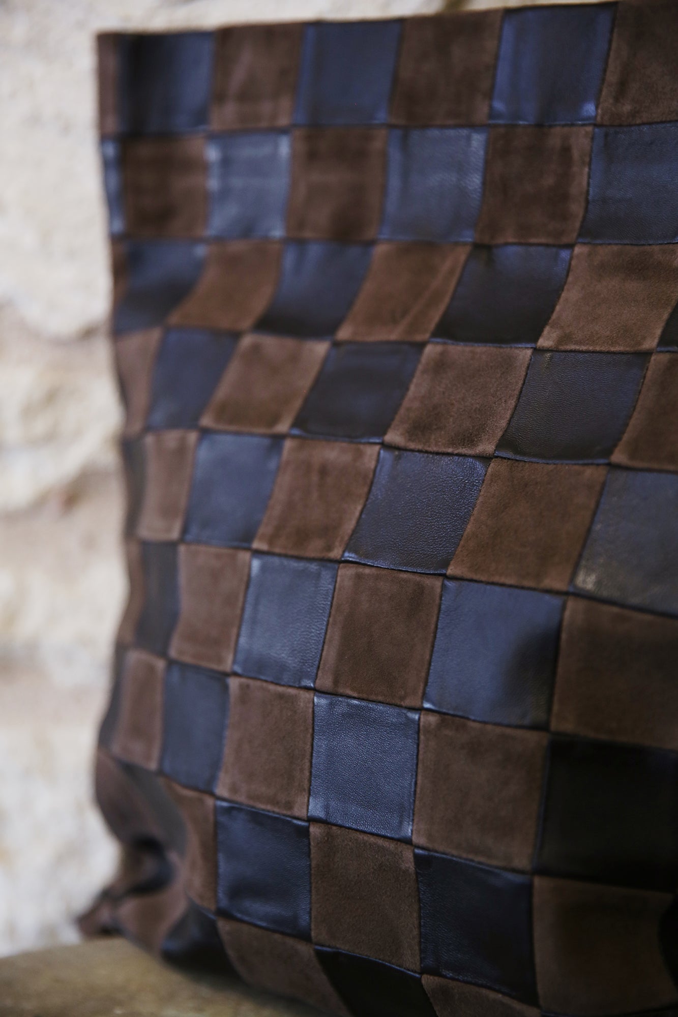 Carryall Clutch W/Tabs Black/Chocolate Oversized Checker