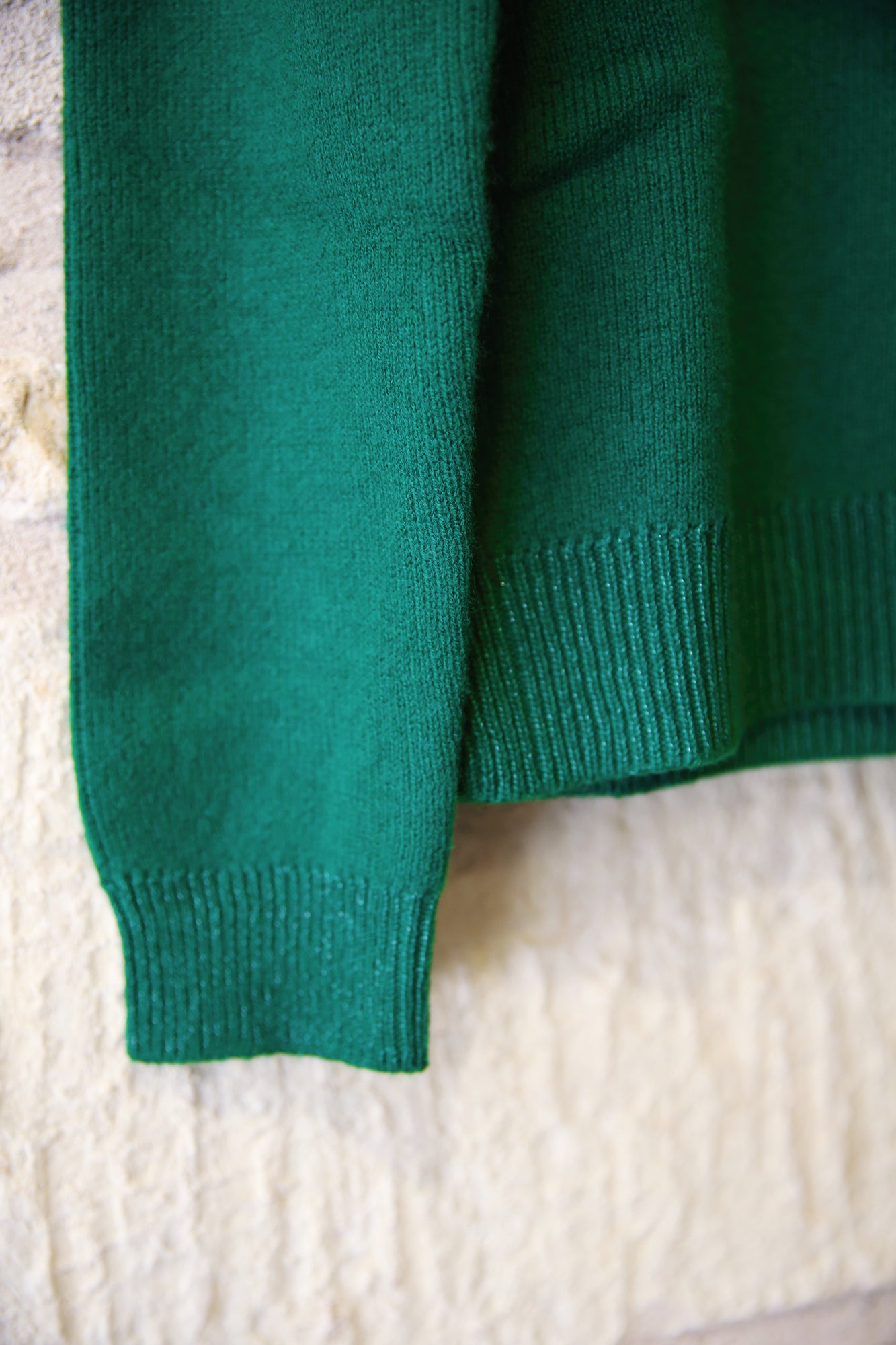 Cashmere Wool Contrast Lurex Rib Crew Sweater