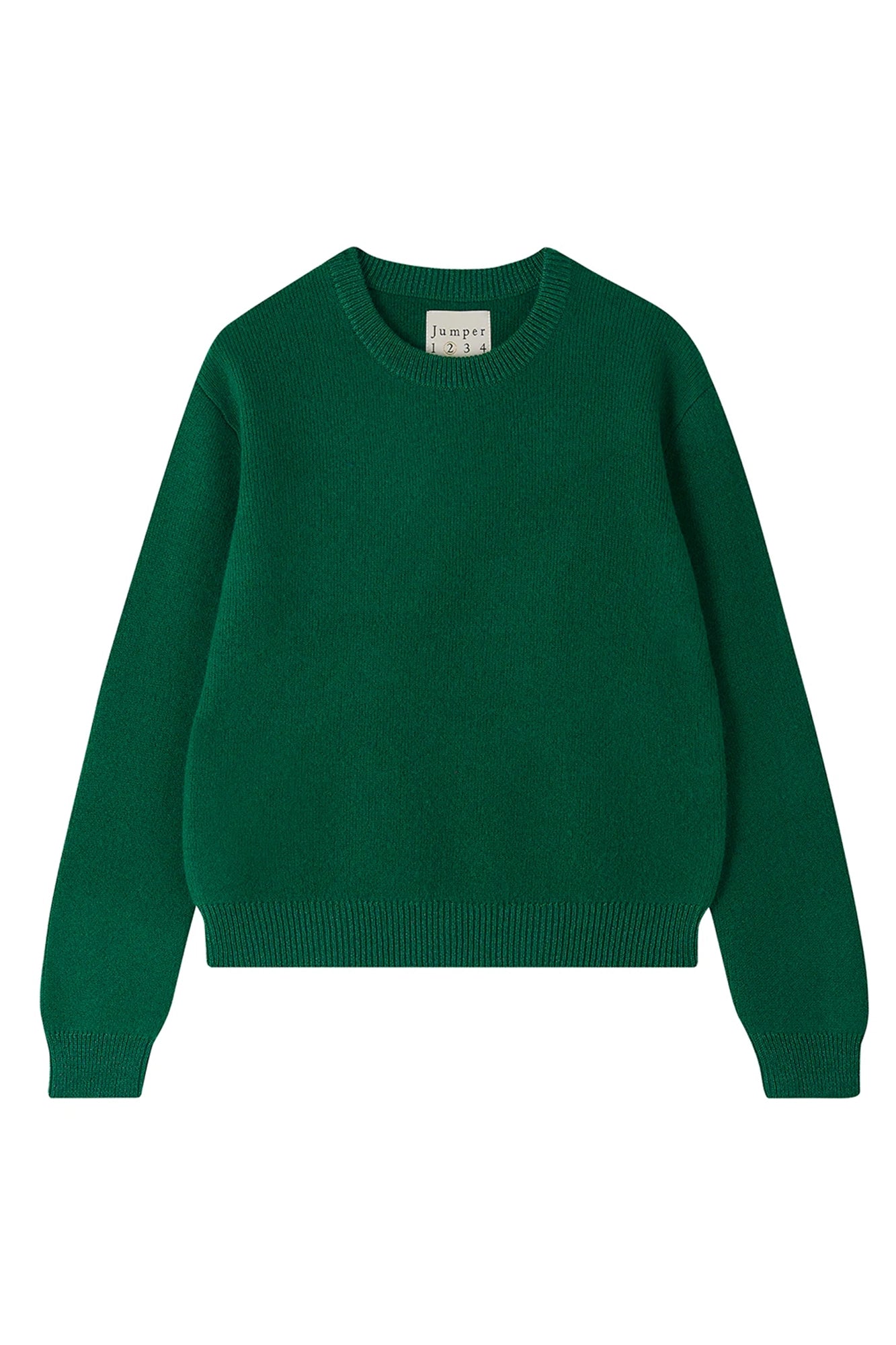 Cashmere Wool Contrast Lurex Rib Crew Sweater