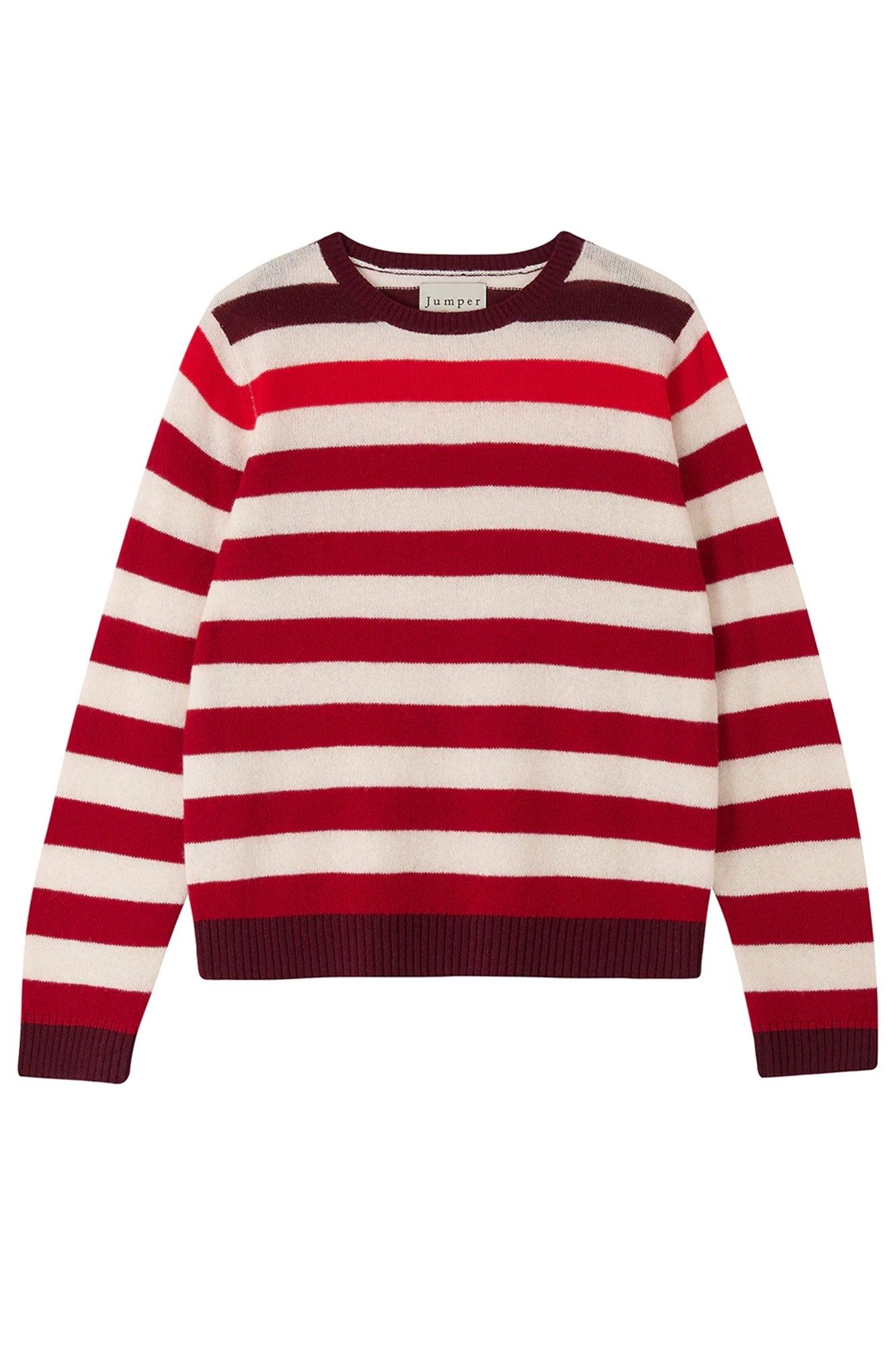 Cashmere Gradient Stripe Crew Sweater