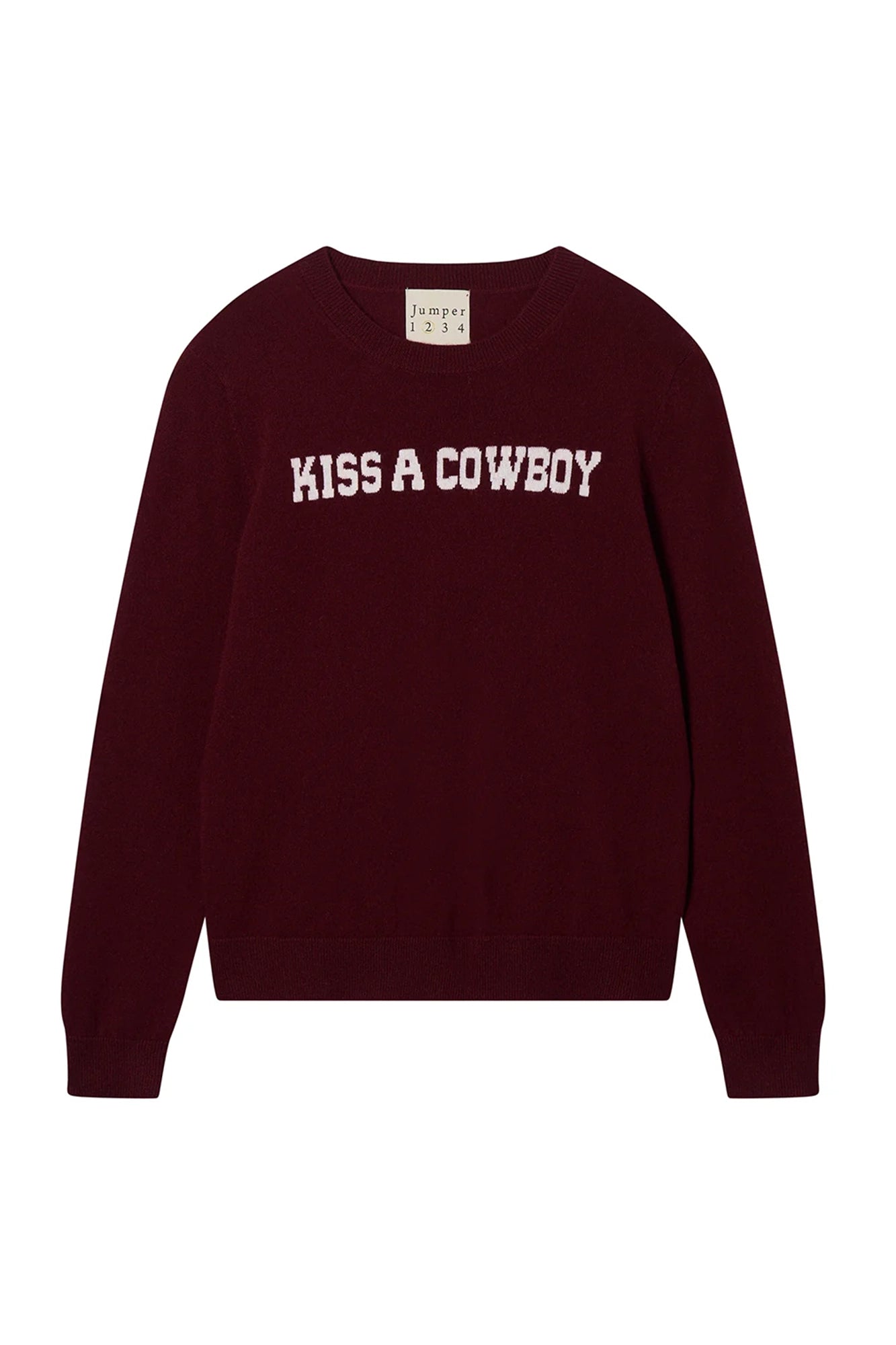 Cashmere Wool Kiss A Cowboy Crew Sweater