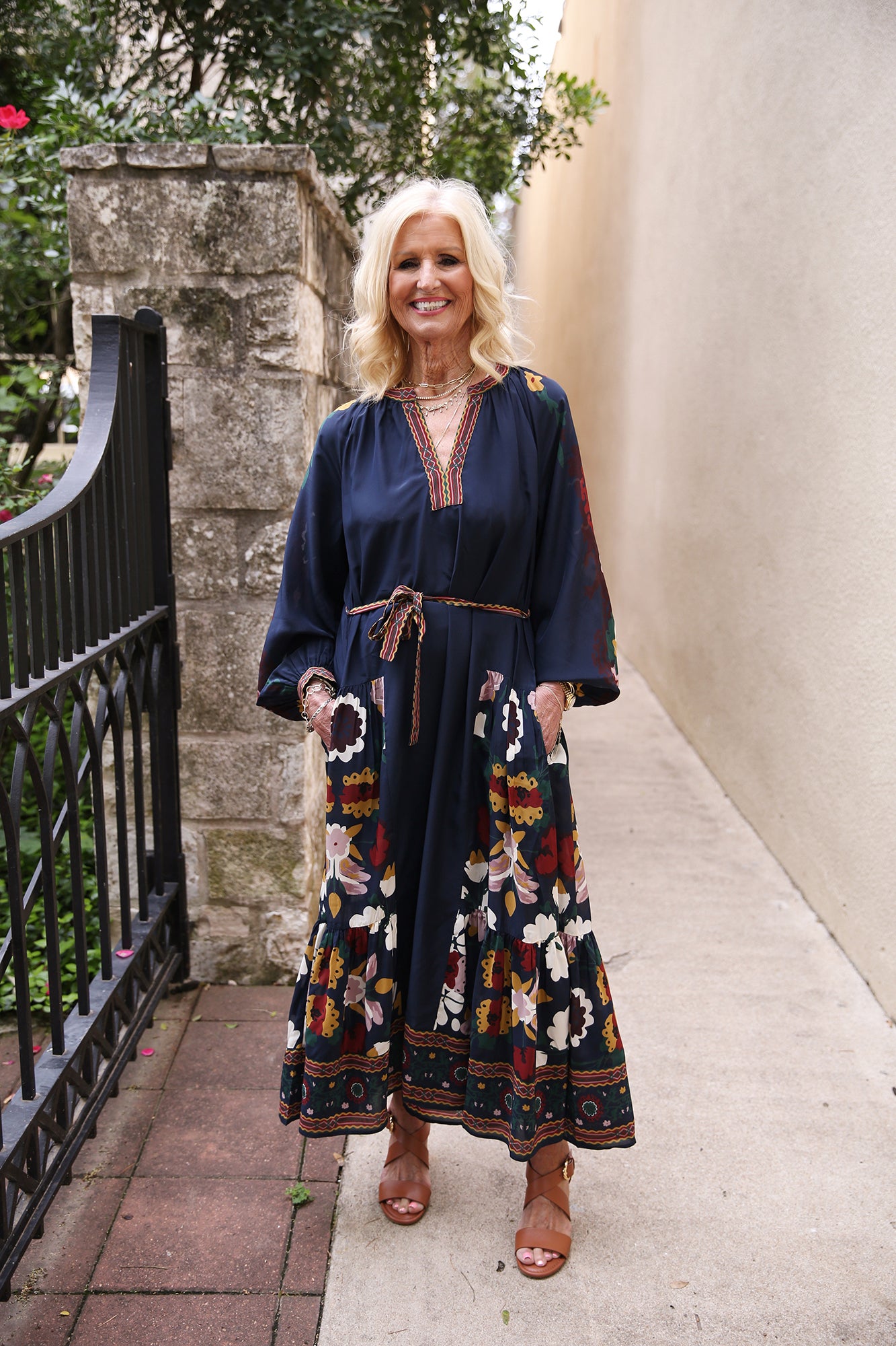 Cassia Print Long Sleeve Dress