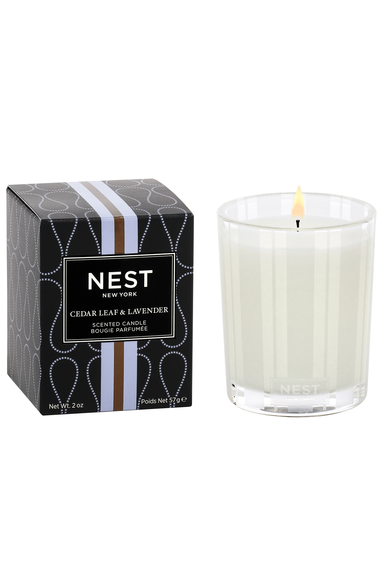 Create a calming, spa-like atmosphere with this Votive Candle from Nest. Featuring a blend of rosemary, lavender, and sage with cedar leaves, it provides an herbaceous scent to any room. Enhance your ambiance with this long-lasting candle.