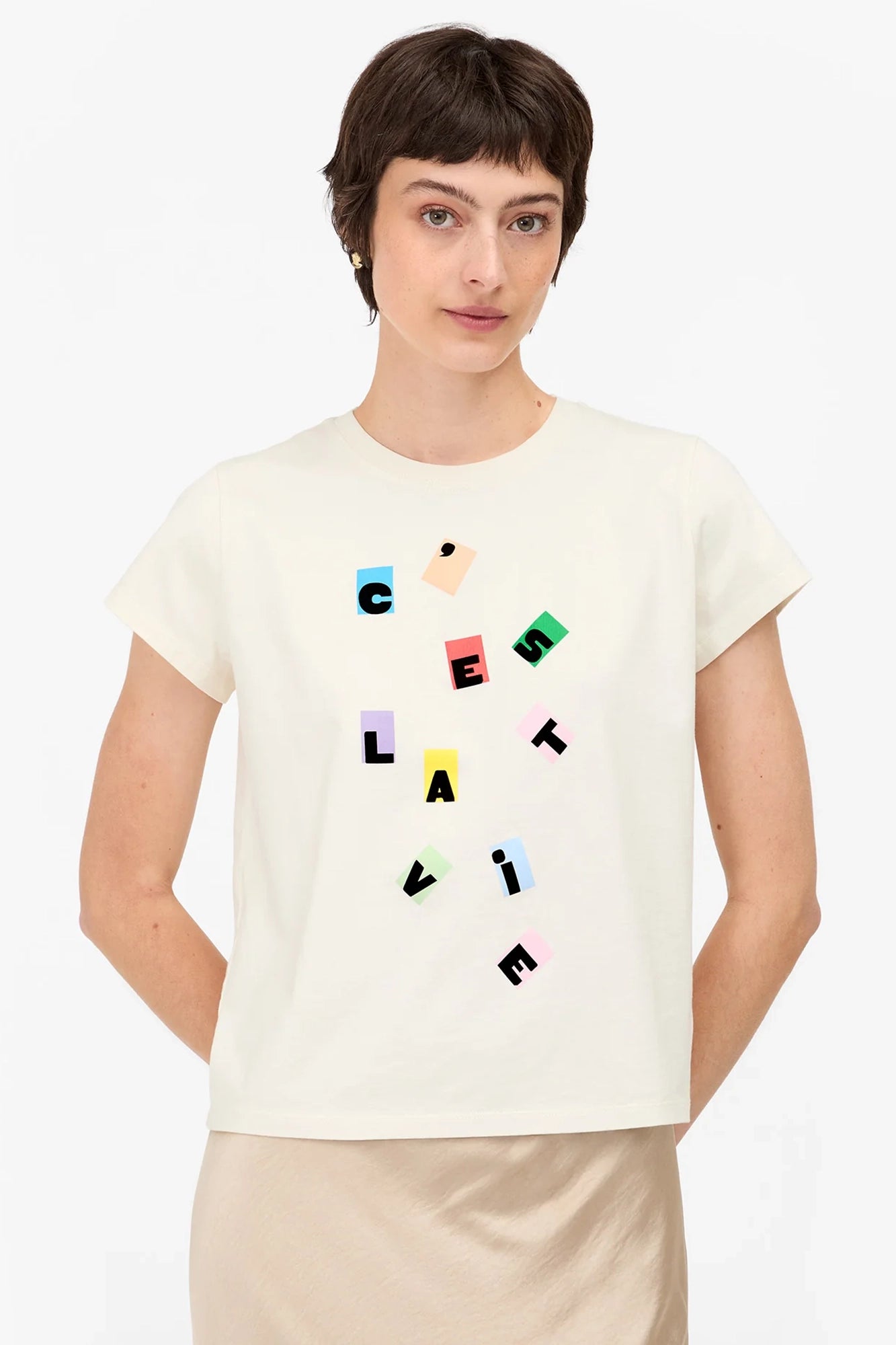 Classic Tee C'est La Vie Cream