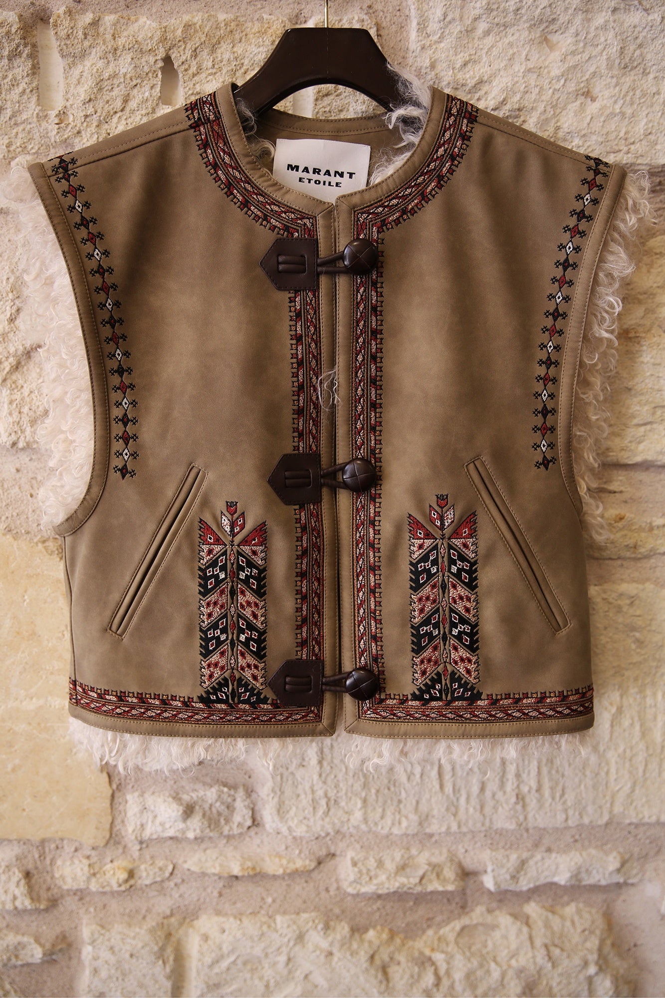Clemencia Faux Shearling Sheepskin Vest