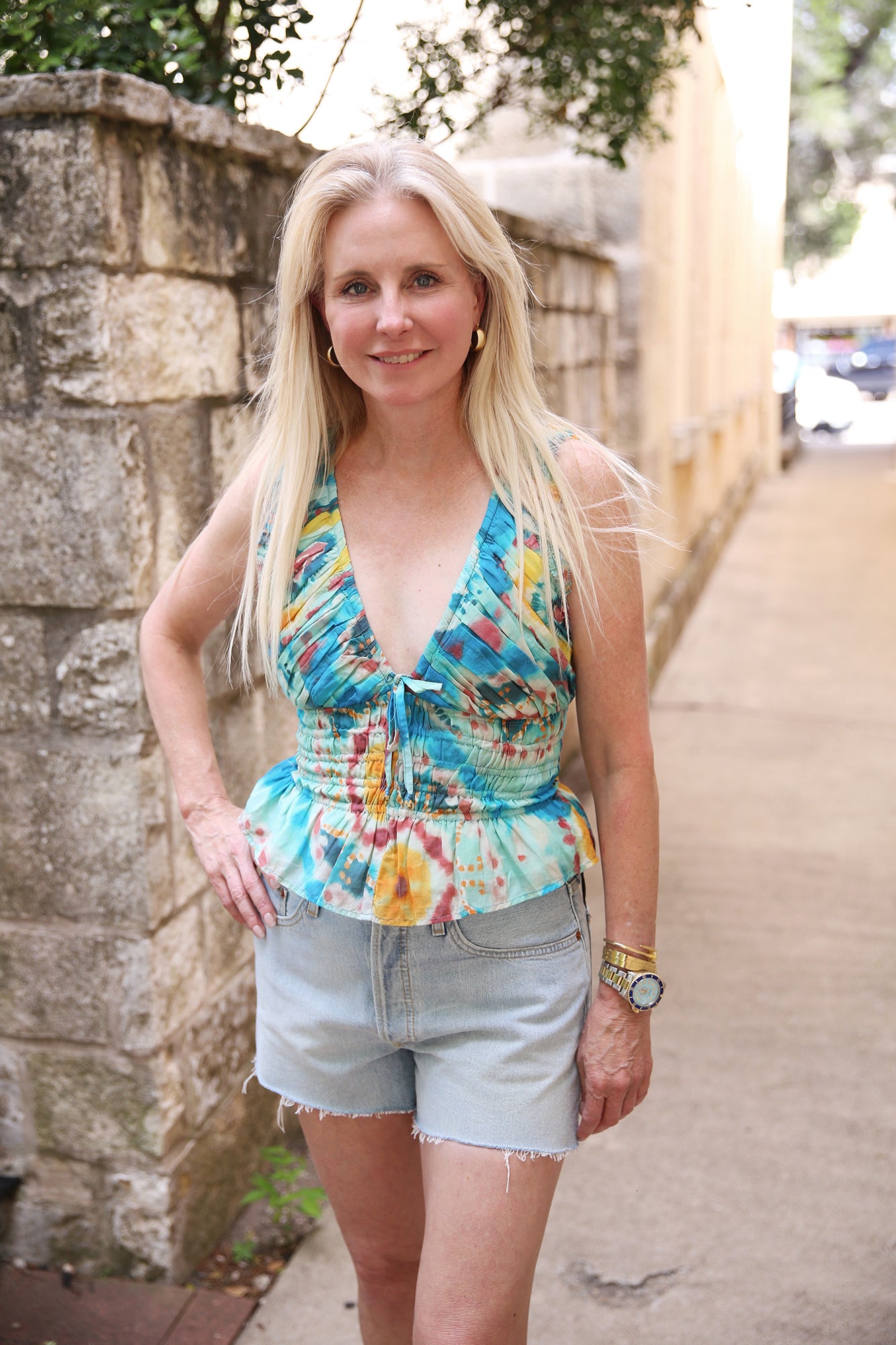 Cora Top Tie Dye Print