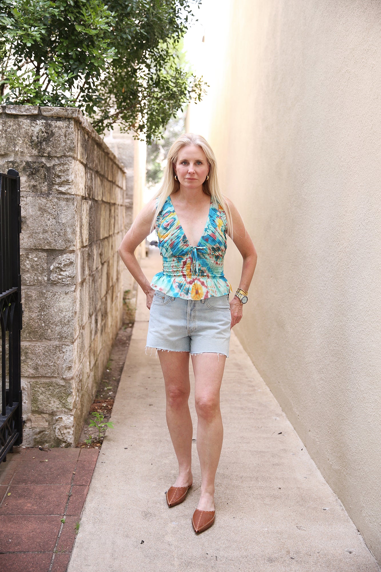 Cora Top Tie Dye Print
