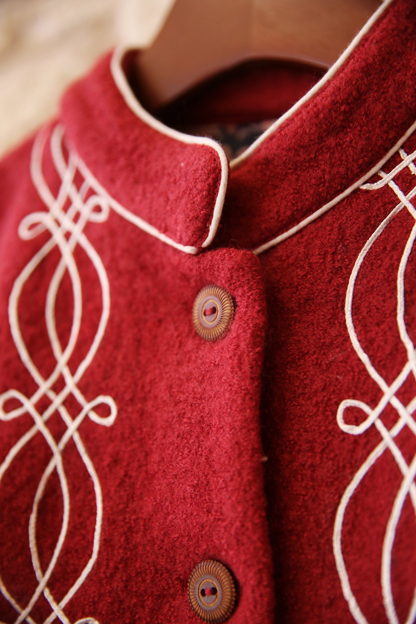 Corinne Scarlet Cord Jacket