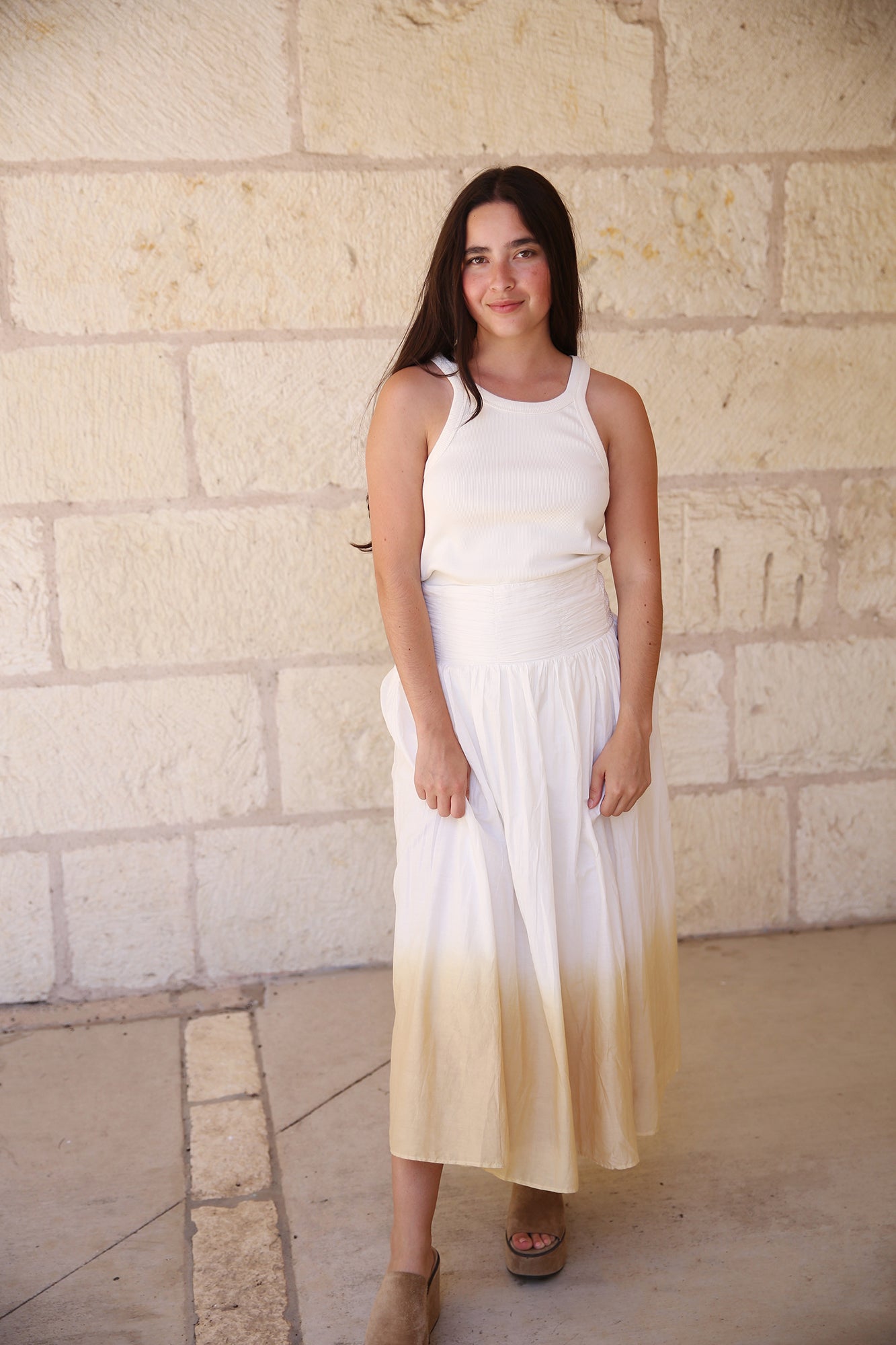 Corrientes Kristel Midi Skirt Off White