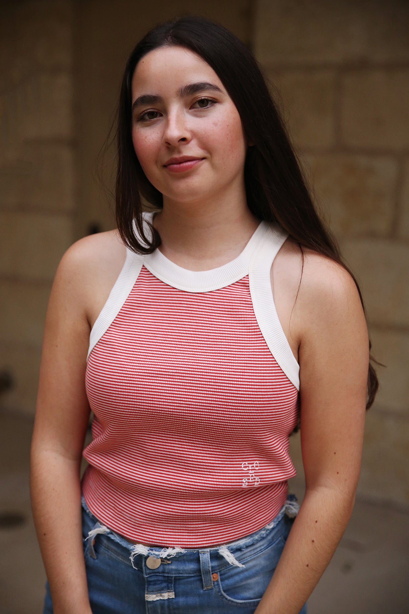 Cropped Racer Tank Top Arabiata
