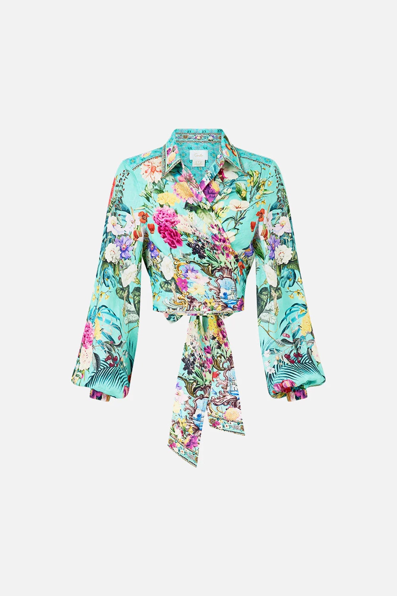 Cropped Wrap Shirt Gardens Of Queluz Small
