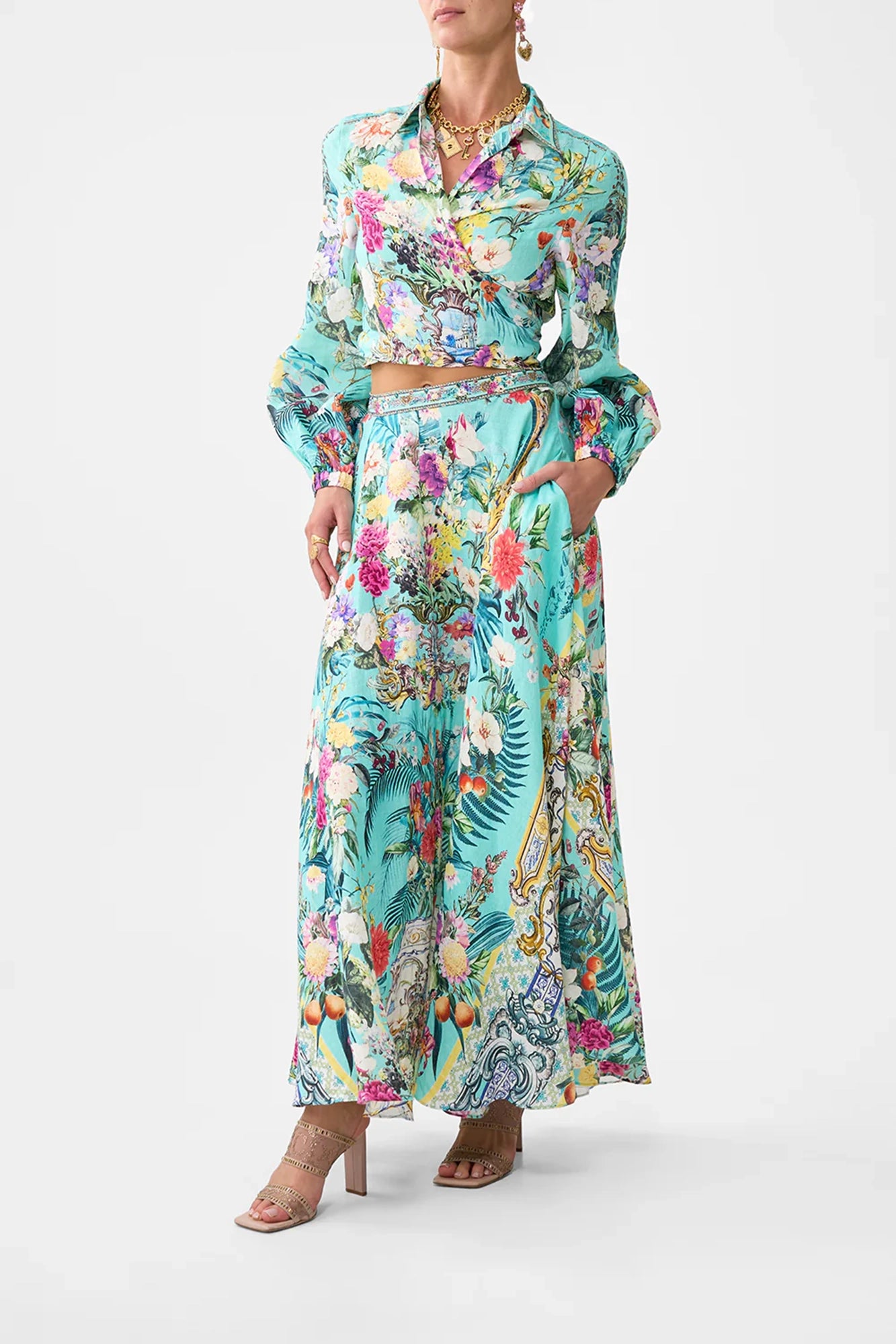 Cropped Wrap Shirt Gardens Of Queluz Small