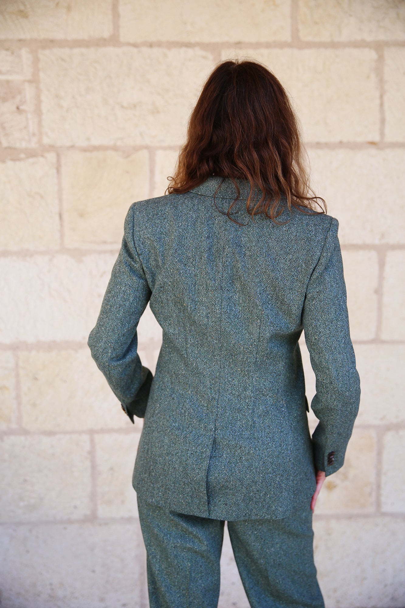 Donegal Tweed Peak Lapel Blazer Ivy Vine Multi