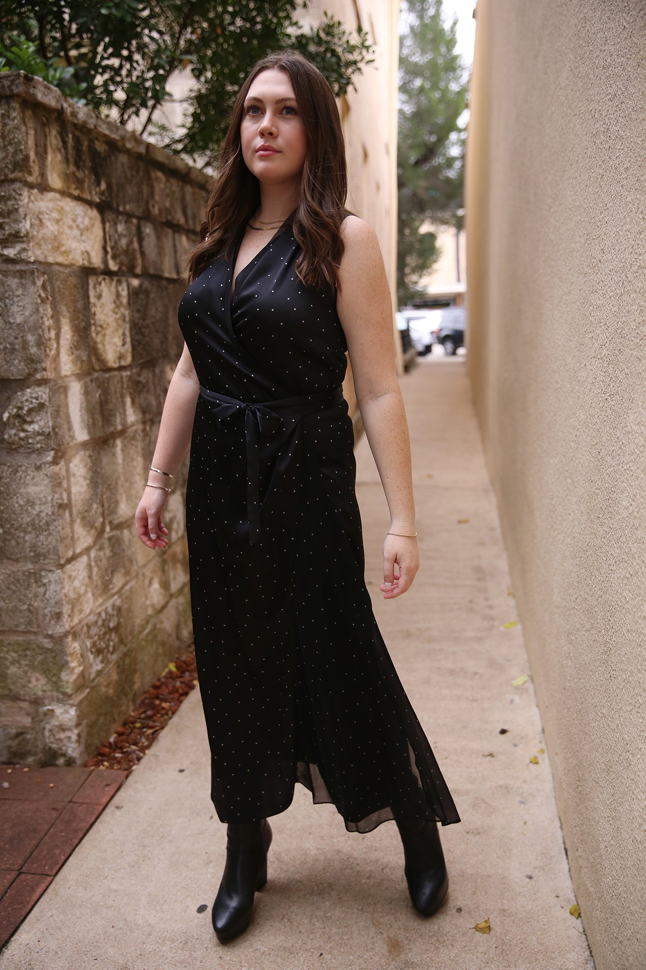 black chiffon wrap dress boohoo Women's Flare Sleeve Chiffon Wrap Mini Dress in Black
