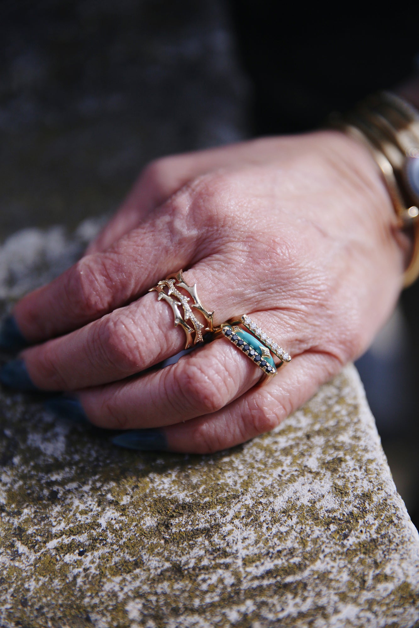 14k Yellow Gold Crown of Thorns Ring